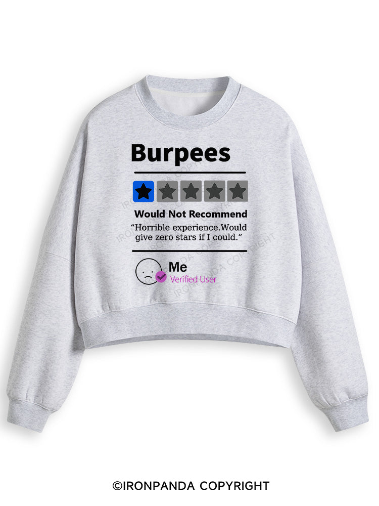 BURPEES REVIEWED Fleece Crop Sweatshirt