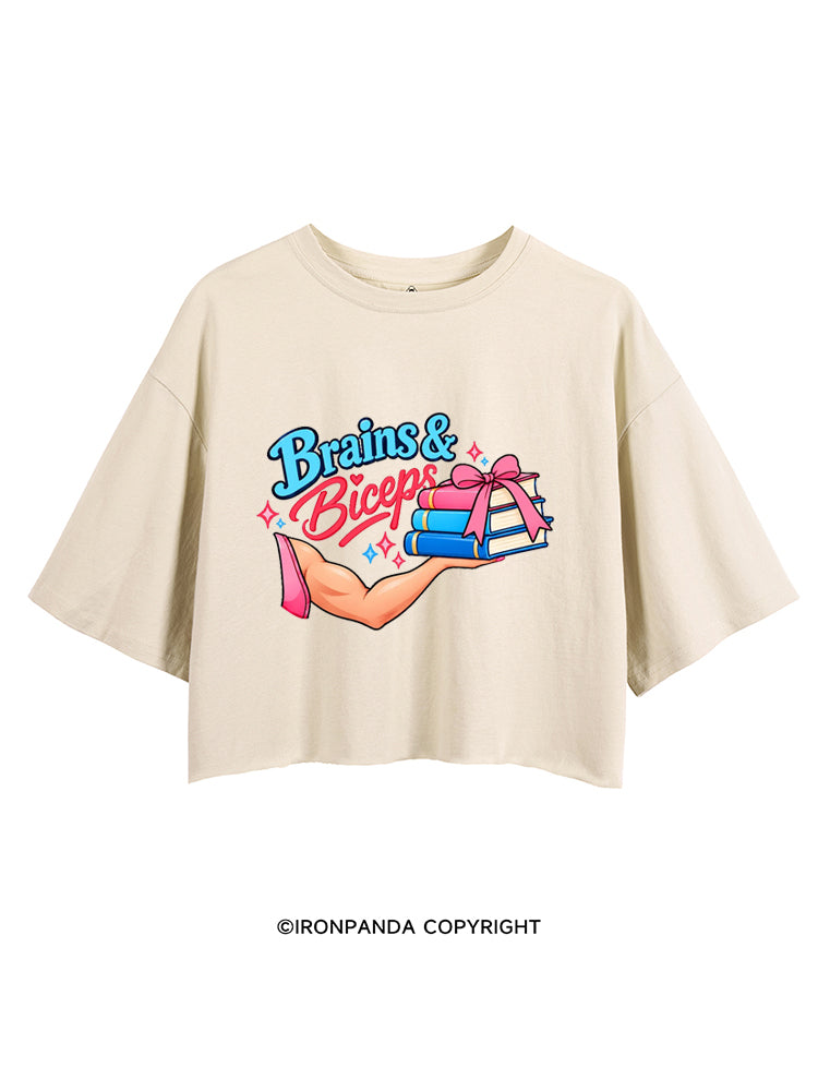 BRAINS & BICEPS CROP TOPS