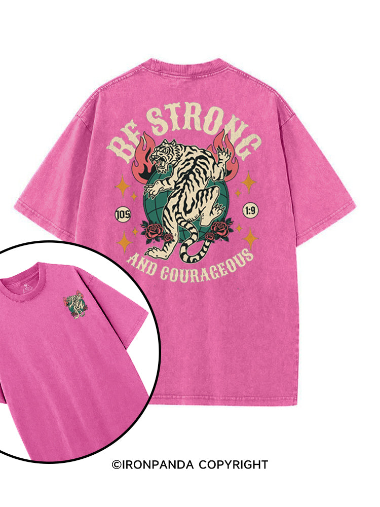 BE STRONG AND COURAGEOUS printed Gym Shirt