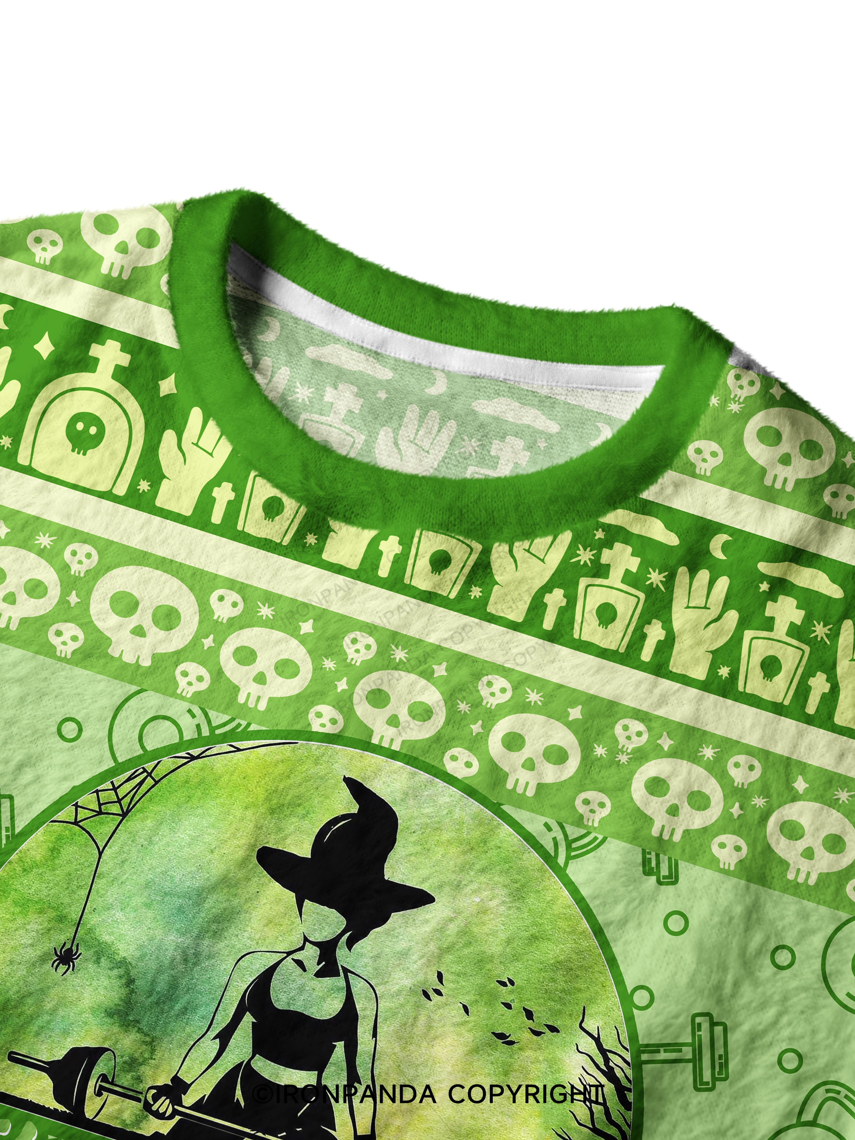 THIS WITCH LIFTS WORKOUT Ugly Fuzzy Fleece Sweater