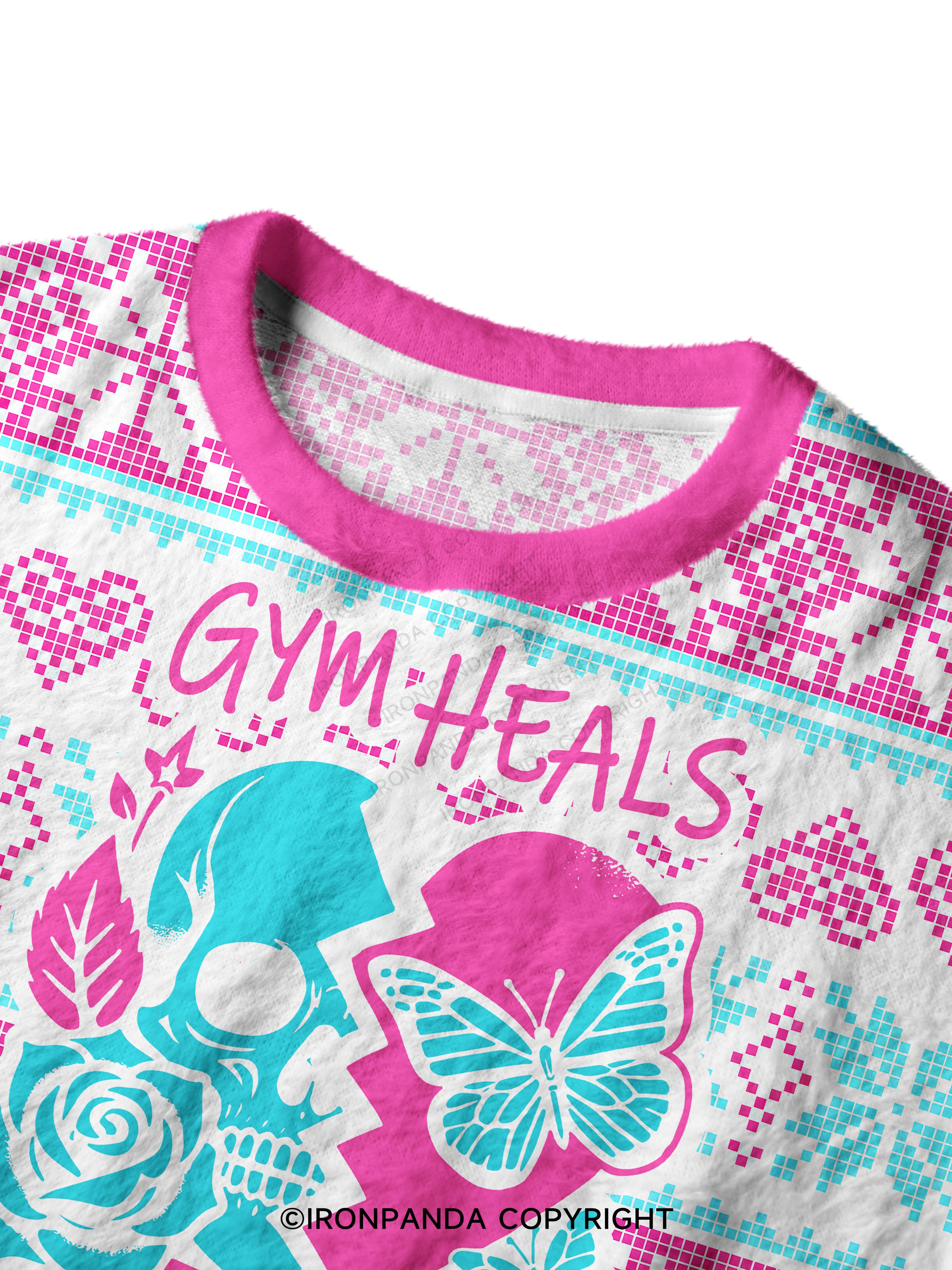 gym heals Ugly Fuzzy Fleece Sweater