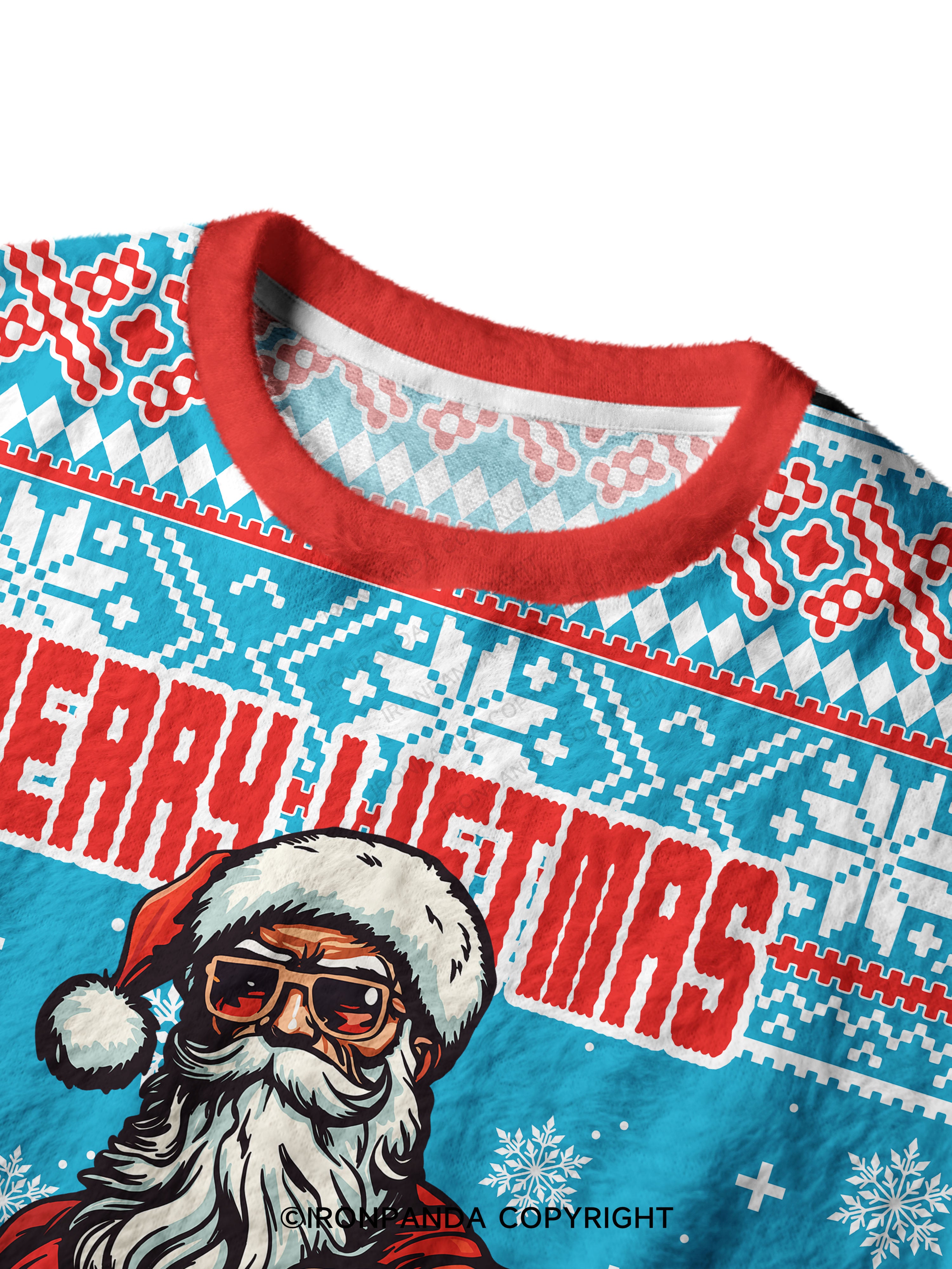 MERRY LIFTMAS Ugly Fuzzy Fleece Sweater