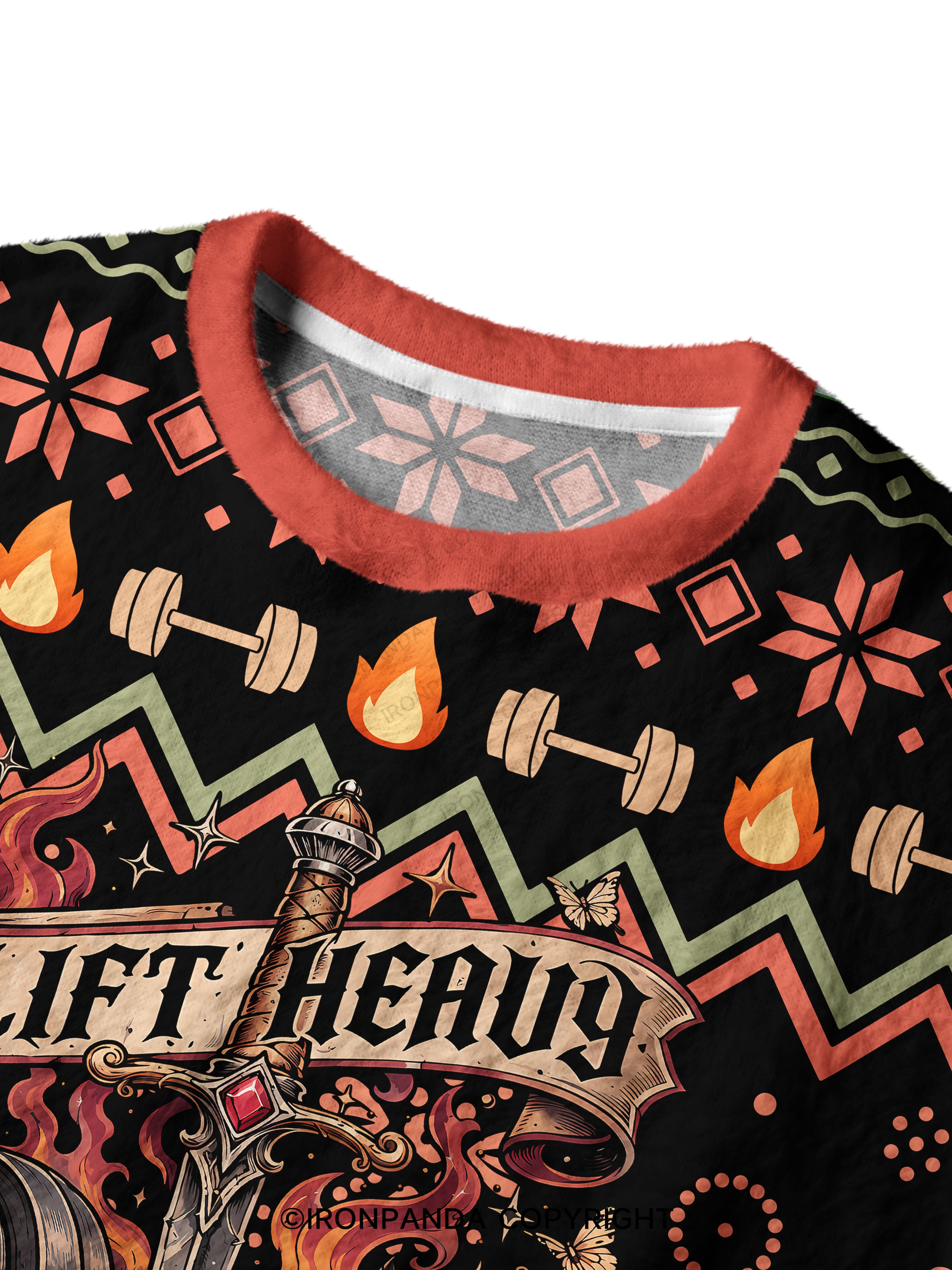 Lift Heavy Read Smut Ugly Fuzzy Fleece Sweater