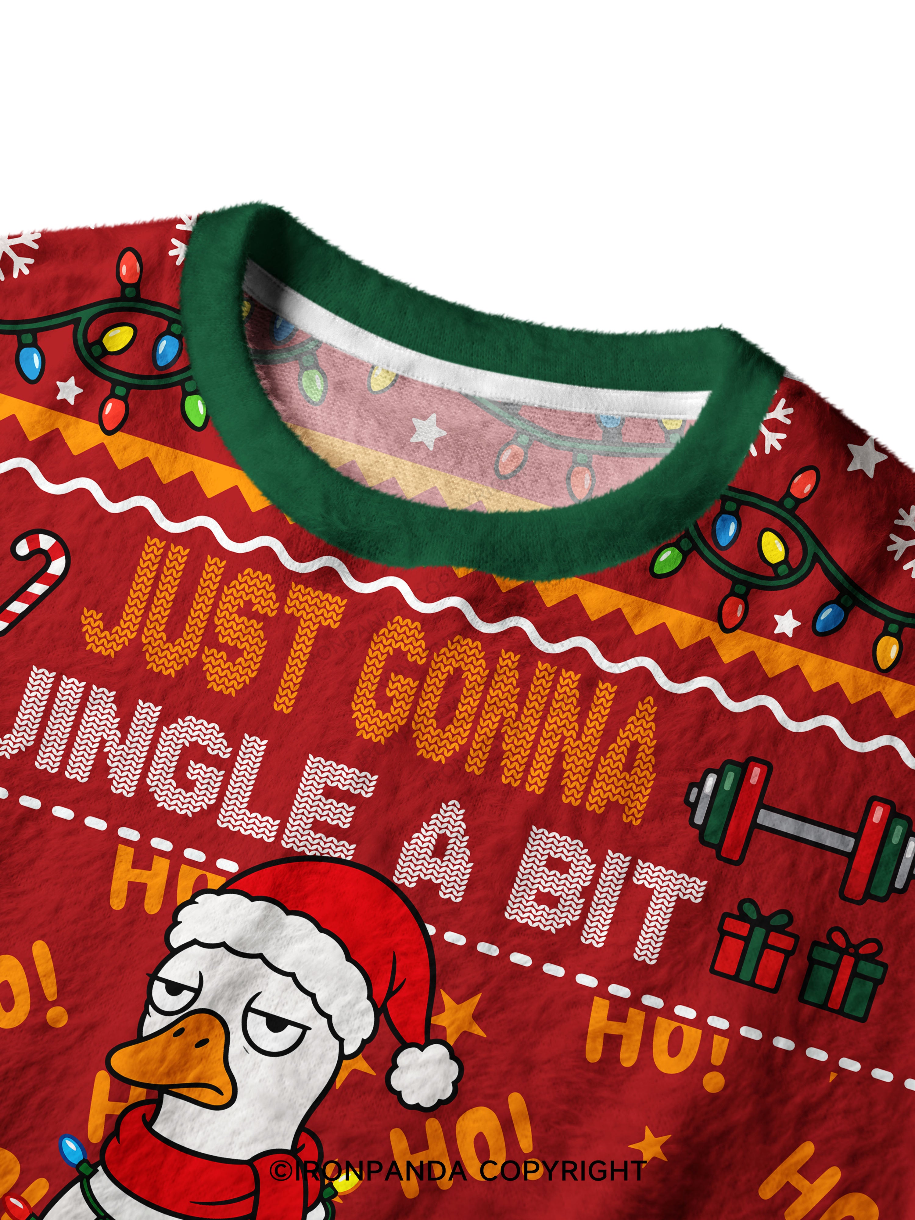 JUST GONNAJINGLE A BITI’M TIRED Ugly Fuzzy Fleece Sweater
