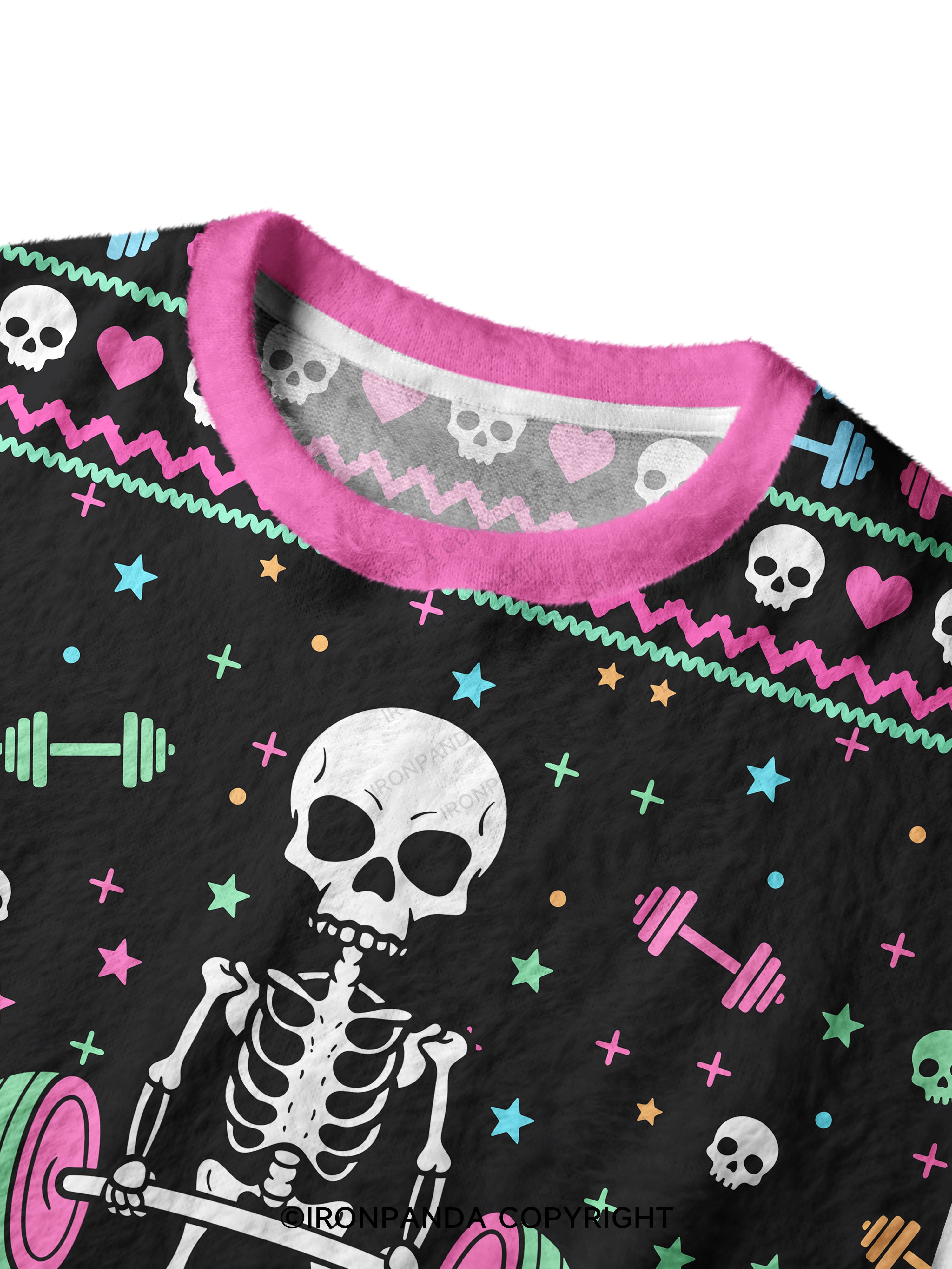 Deadlift Squad Ugly Fuzzy Fleece Sweater