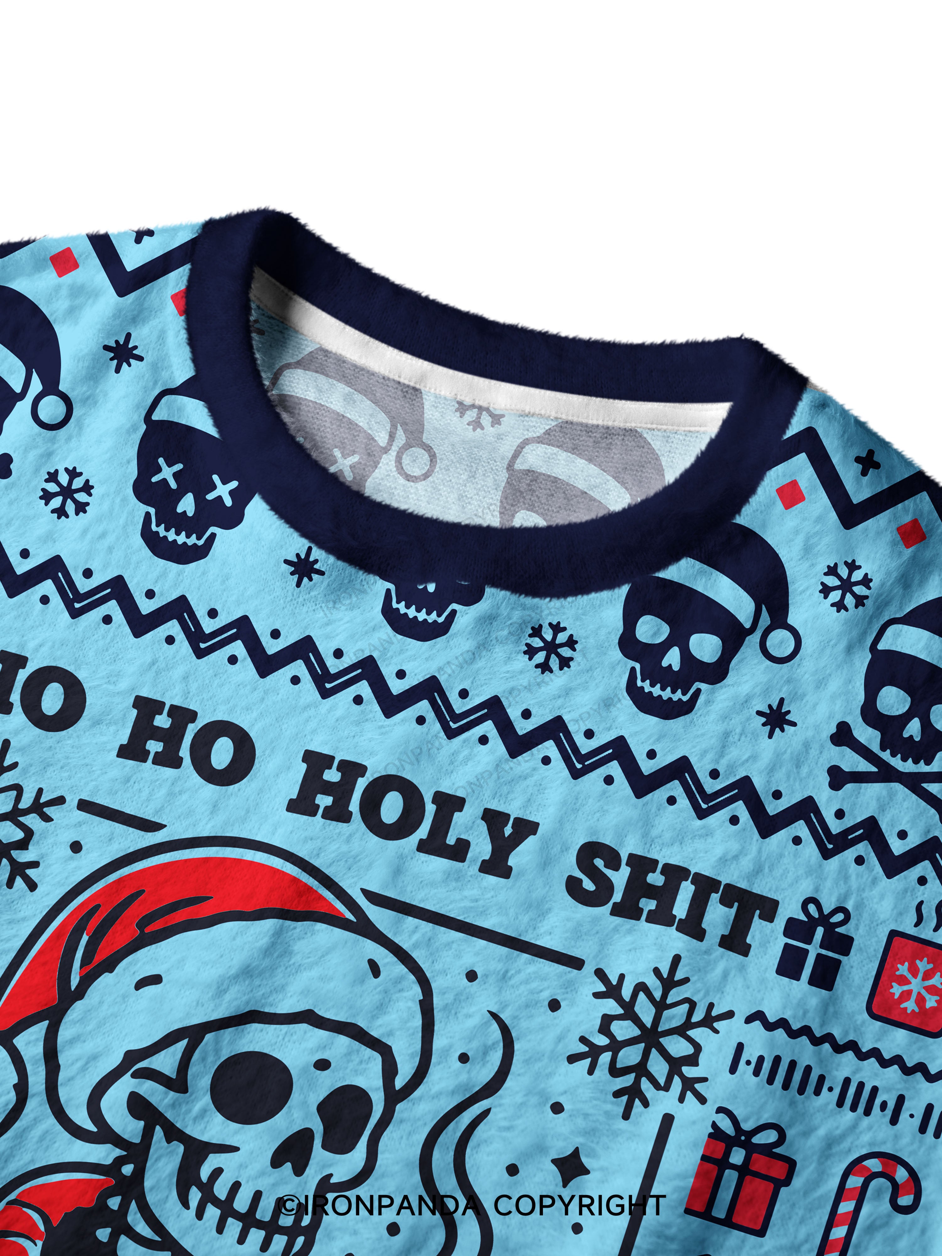 HO HO HOLY SHIT WHAT A YEAR Ugly Fuzzy Fleece Sweater