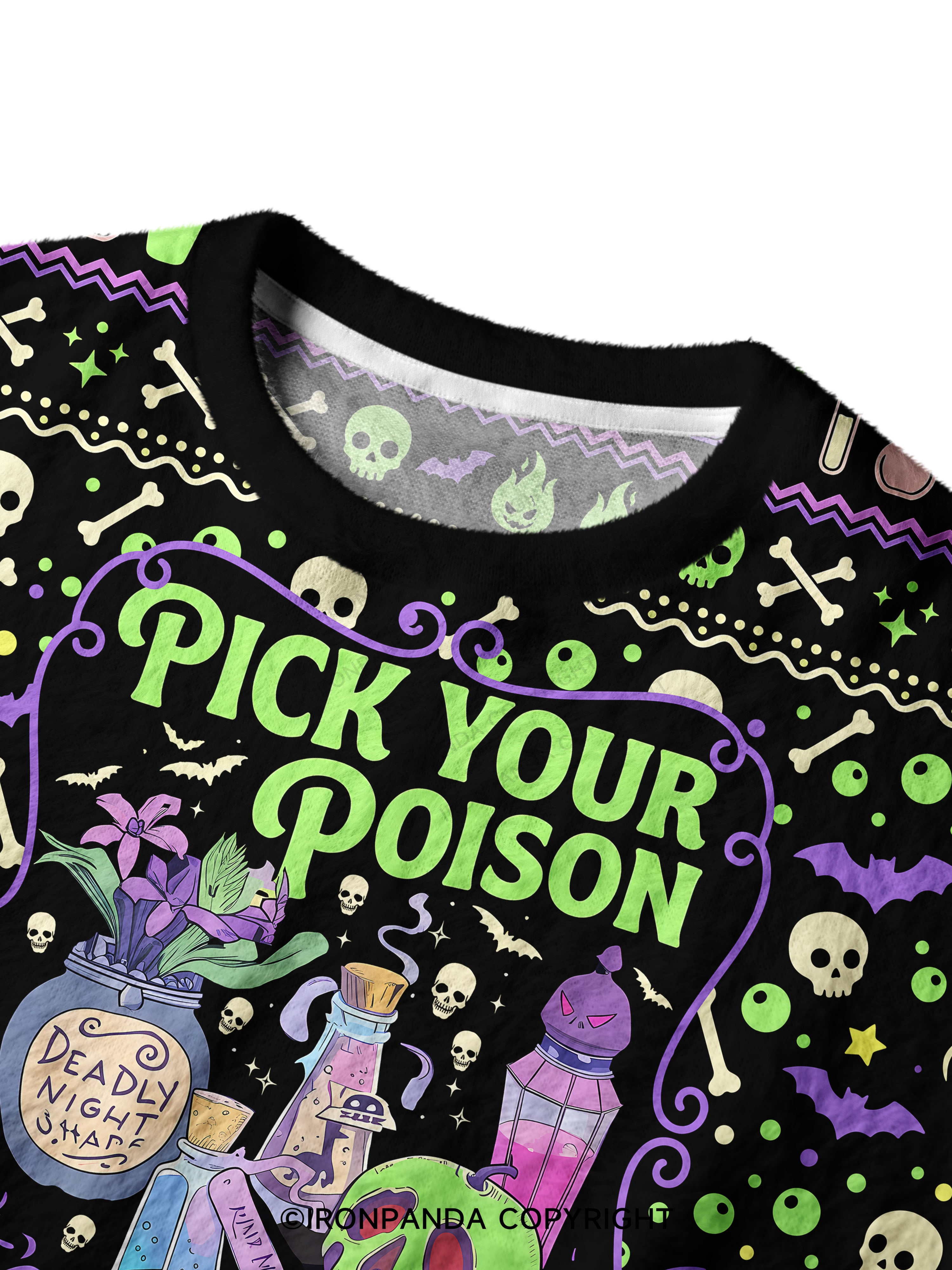 Pick Your Poison Premium Ugly Fuzzy Fleece Sweater
