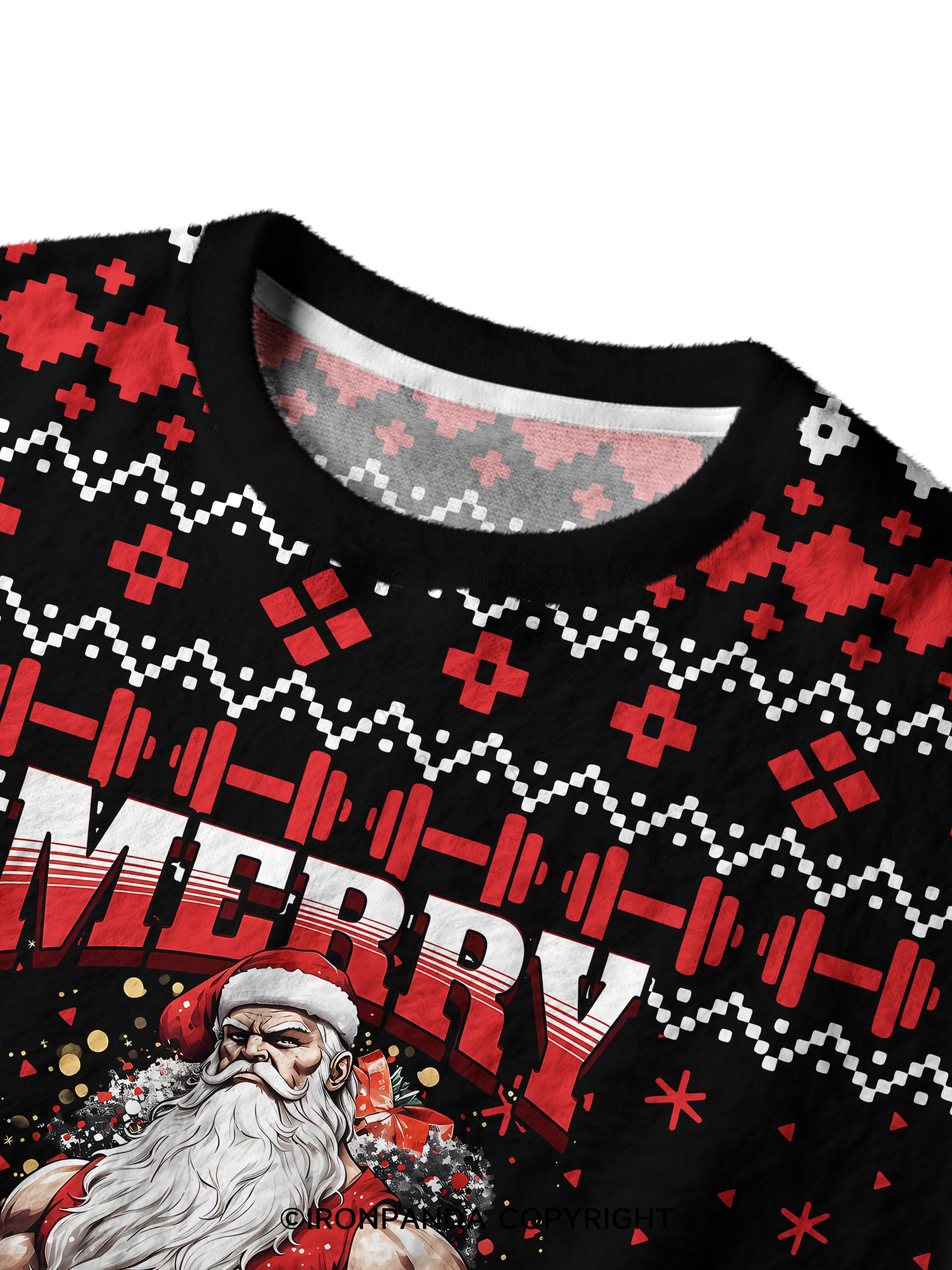 MERRY LIFTMAS Ugly Fuzzy Fleece Sweater