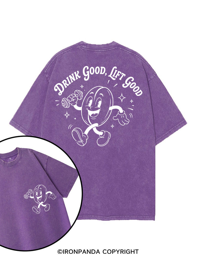 DRINK GOOD, LIFT GOOD COFFEE LOVER printed Gym Shirt