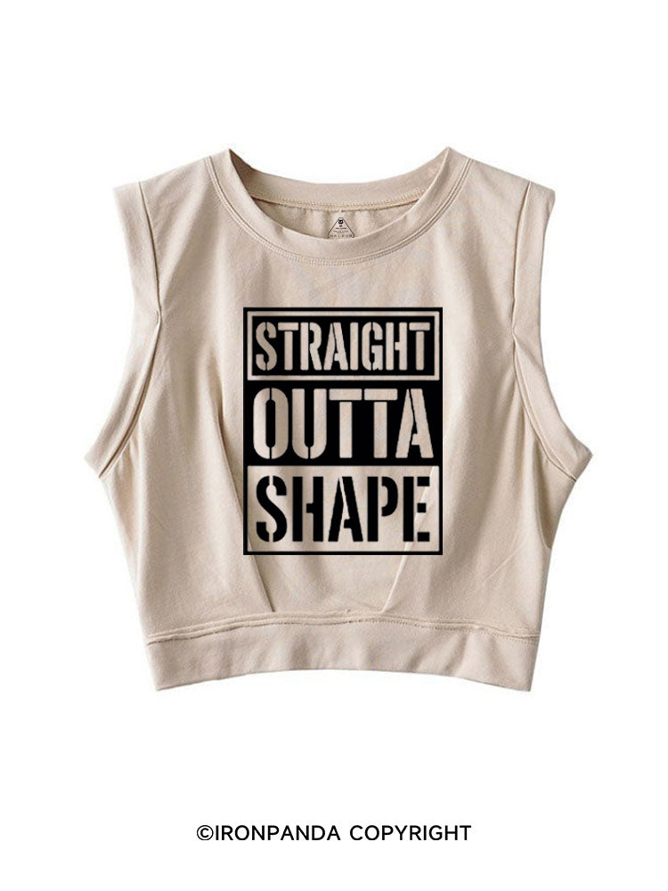 STRAIGHT OUTTA SHAPE SLEEVELESS CROP TOPS