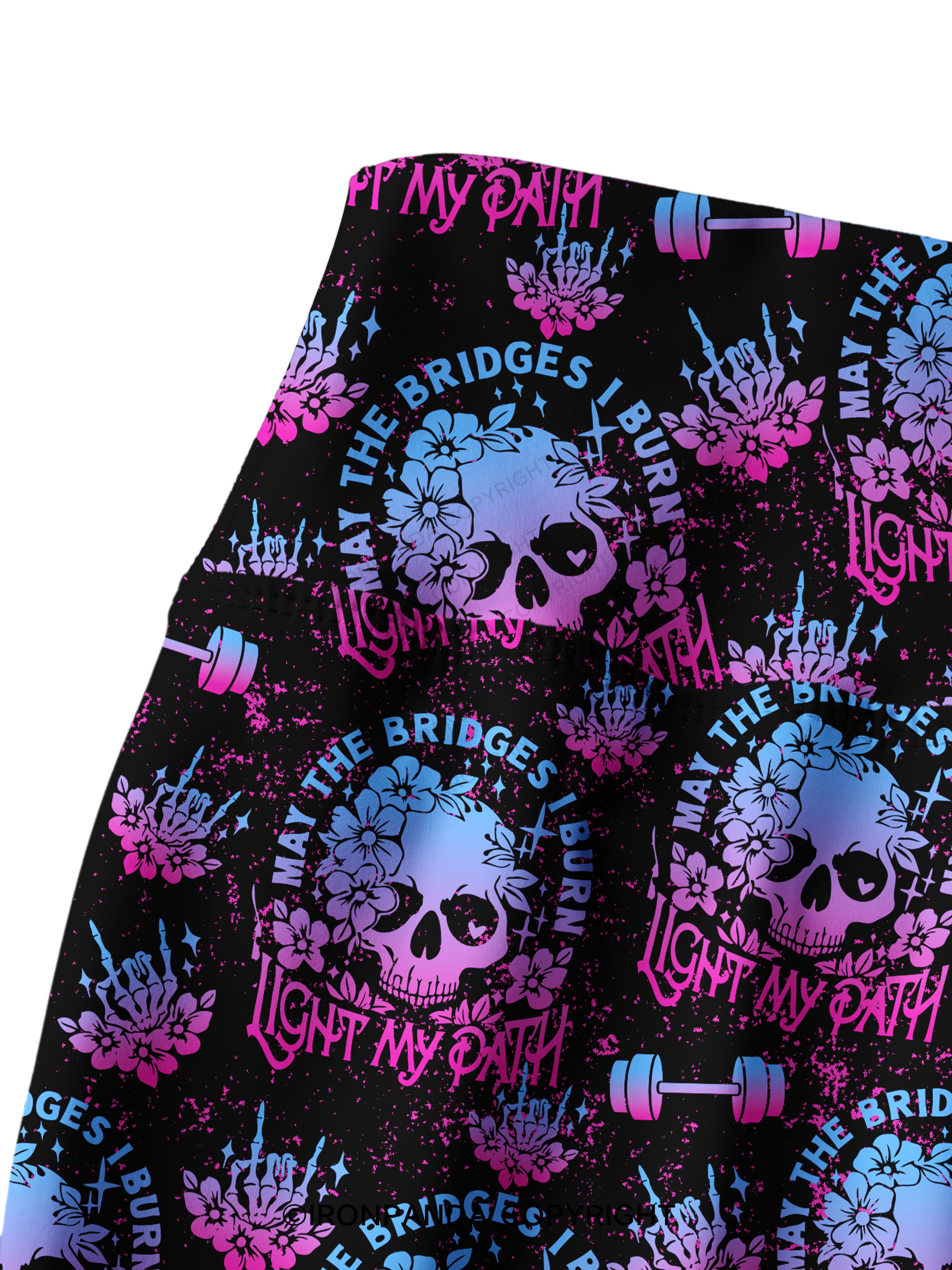 May The Bridges I Burn Light The Way Printed Yoga Pants