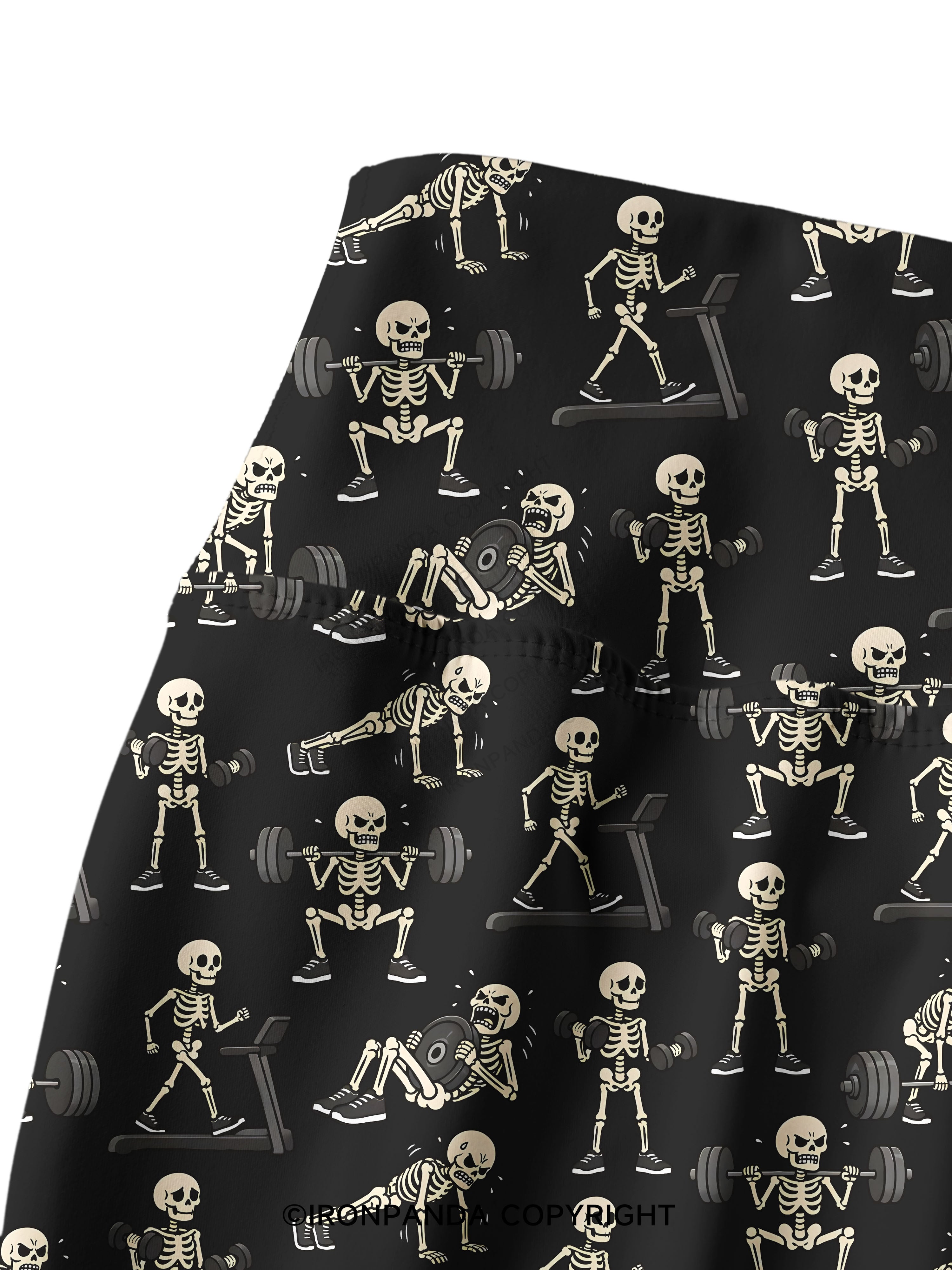 Pain Scale Skeleton Printed Yoga Pants