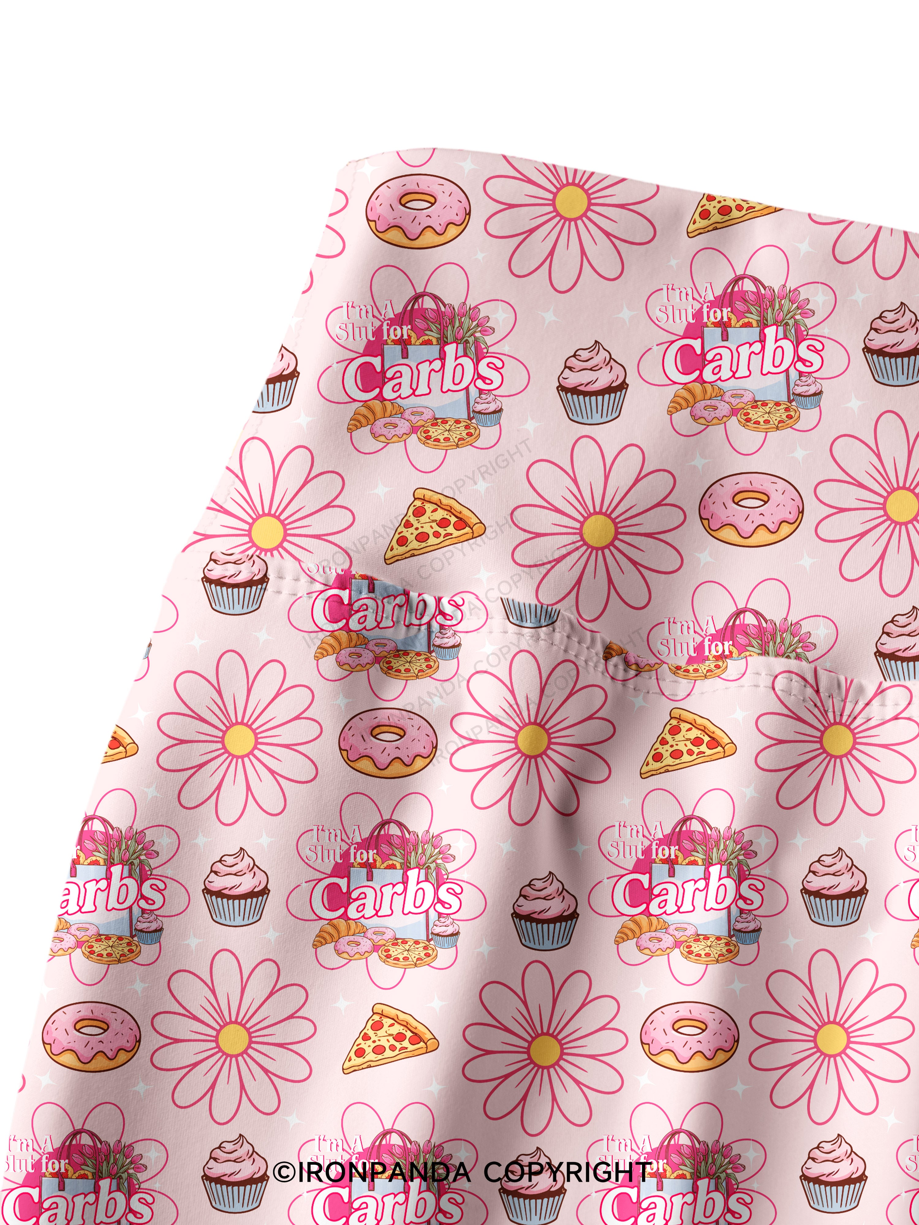 I'M A SLUT FOR CARBS Printed Yoga Pants