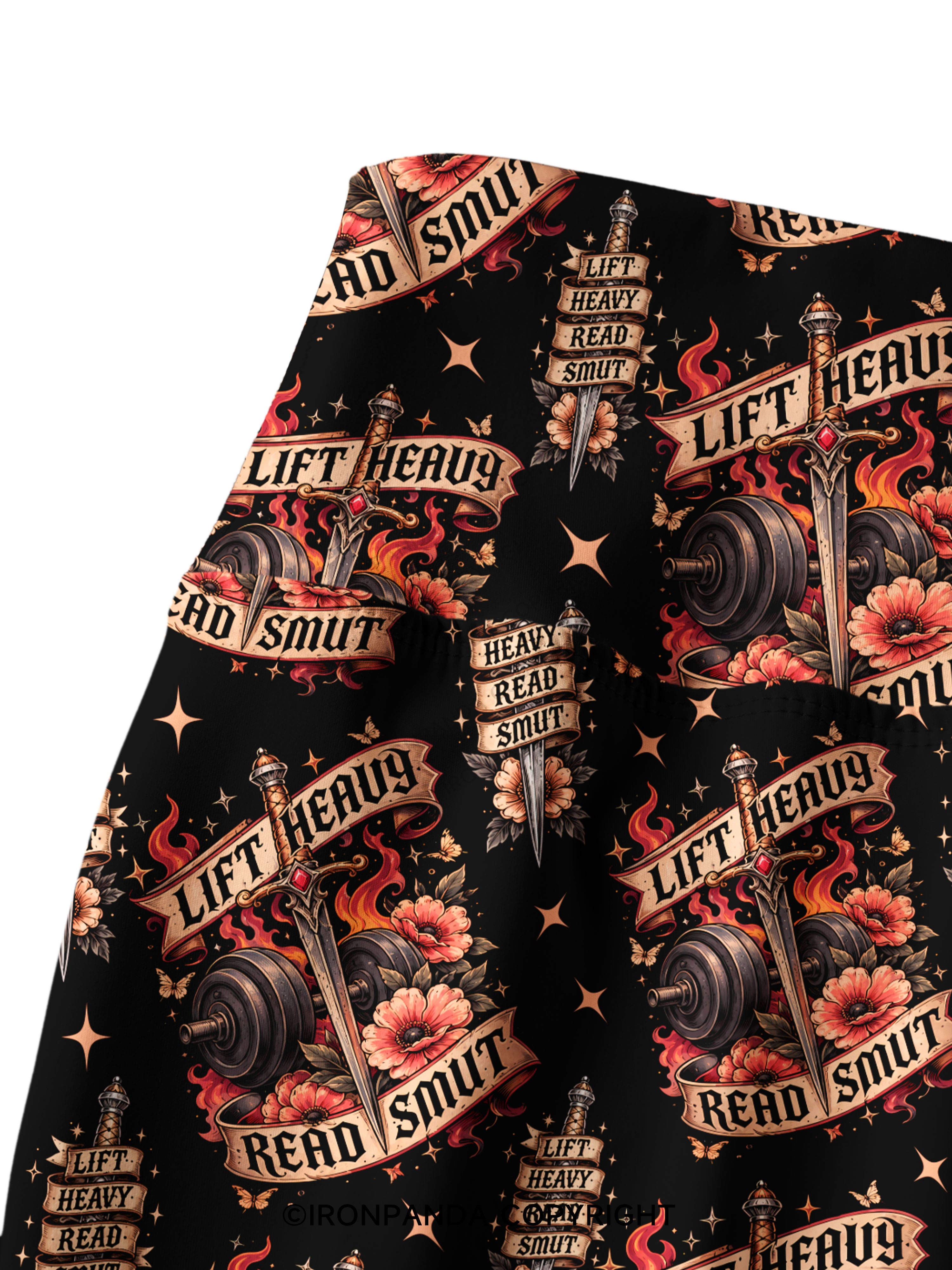 Lift Heavy Read Smut Printed Yoga Pants