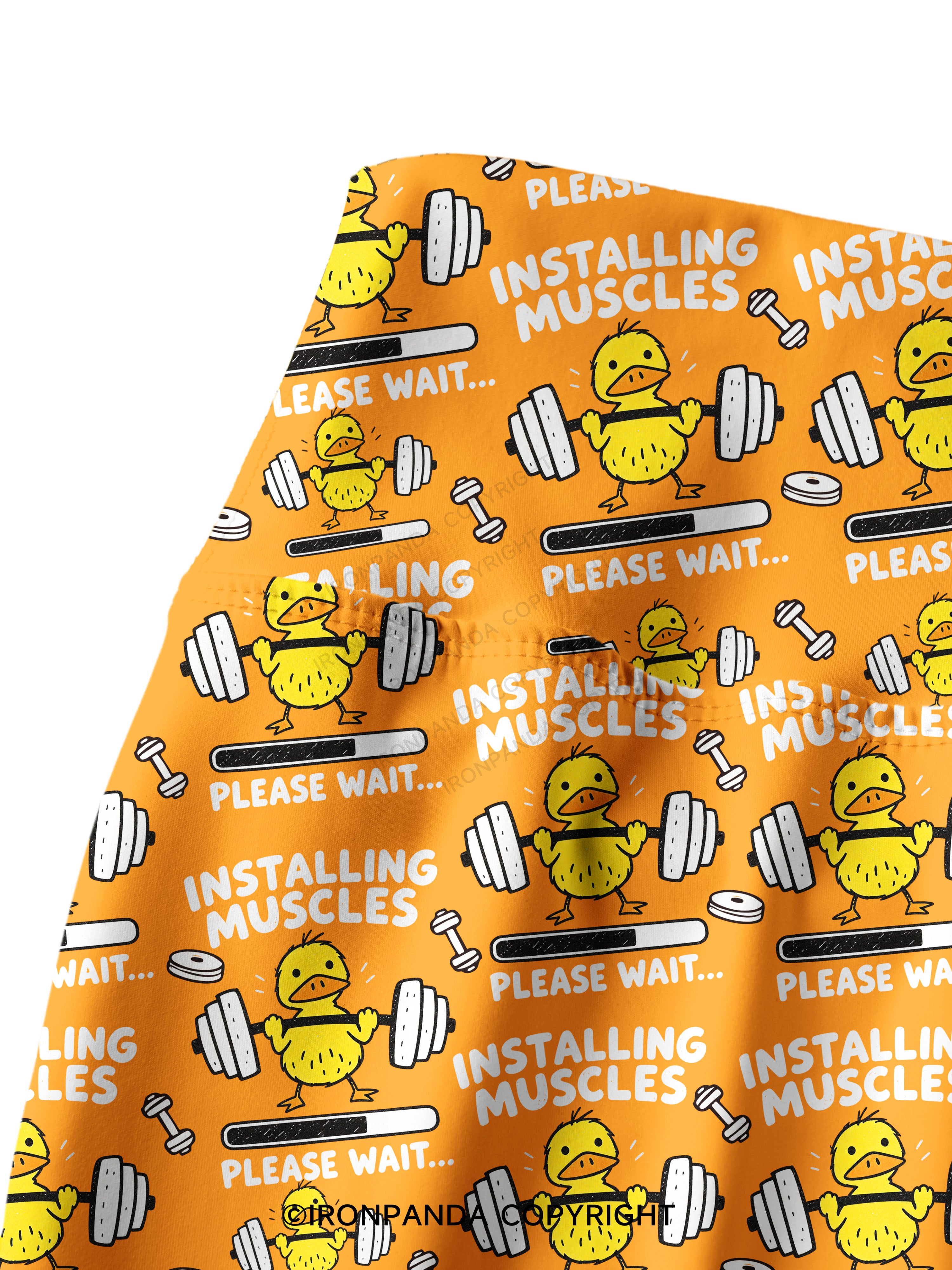 INSTALLING MUSCLES PLEASE WAIT Printed Yoga Pants