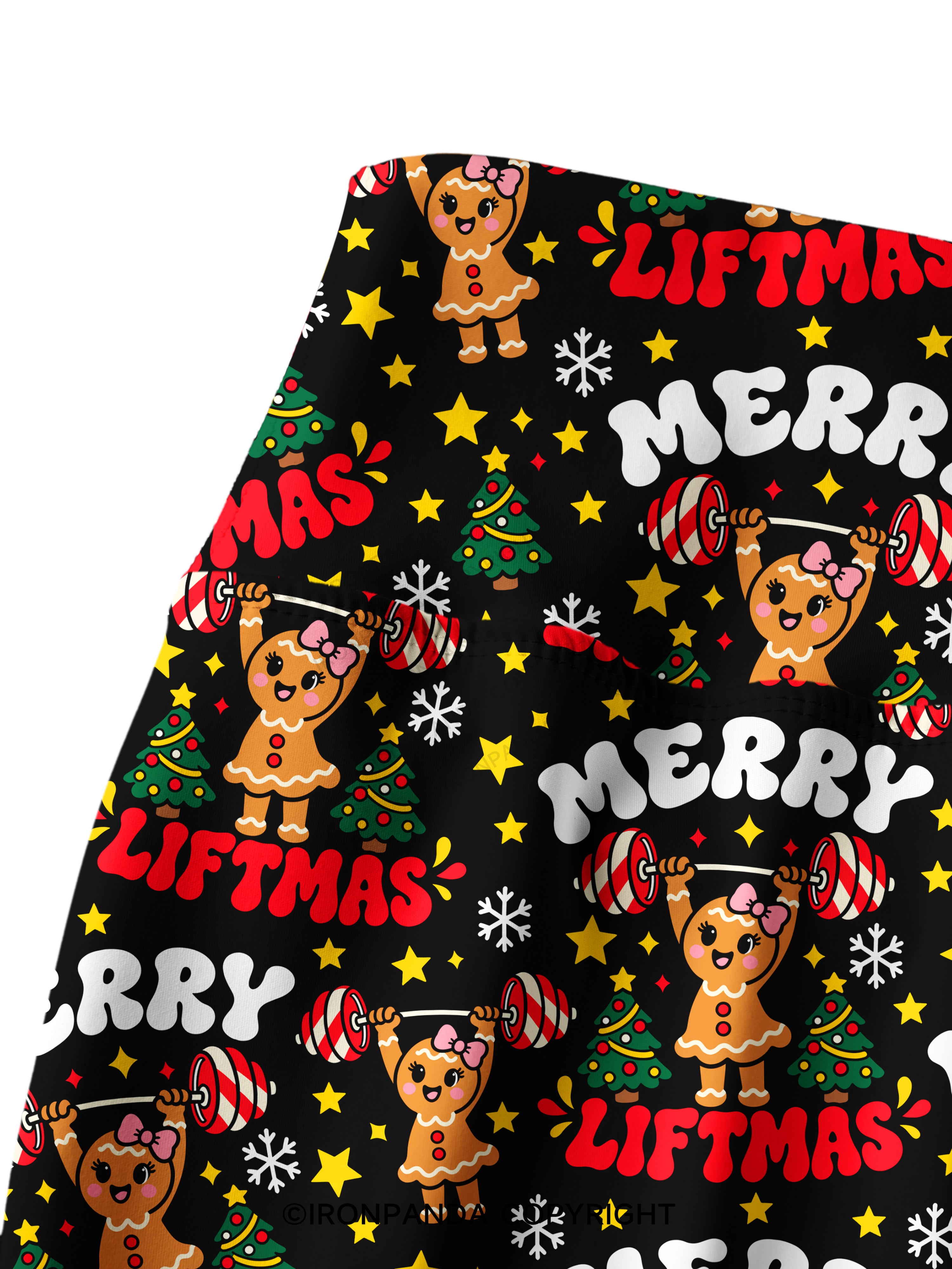 Merry Liftmas gingerbread  Printed Yoga Pants