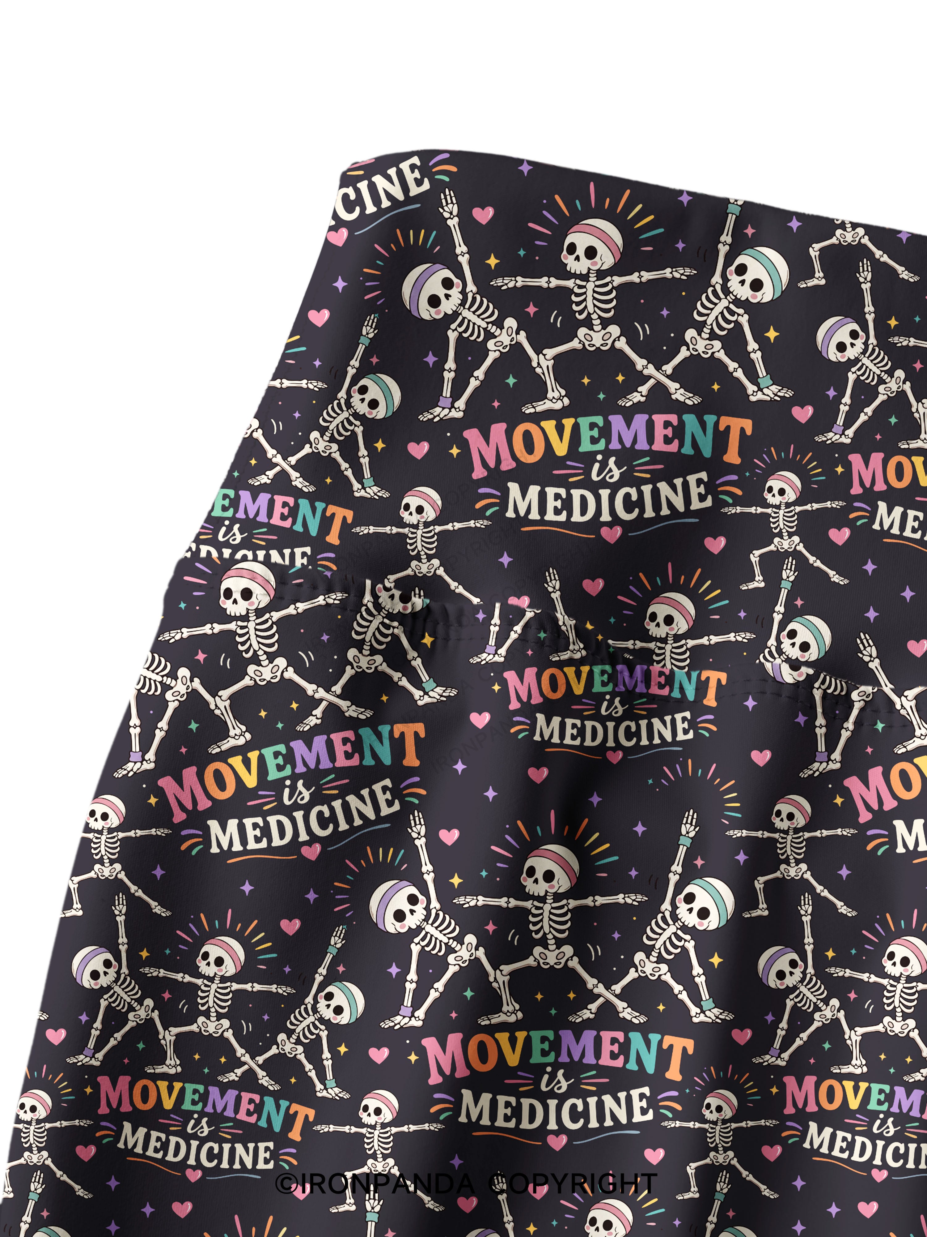 Movement Is Medicine Printed Yoga Pants