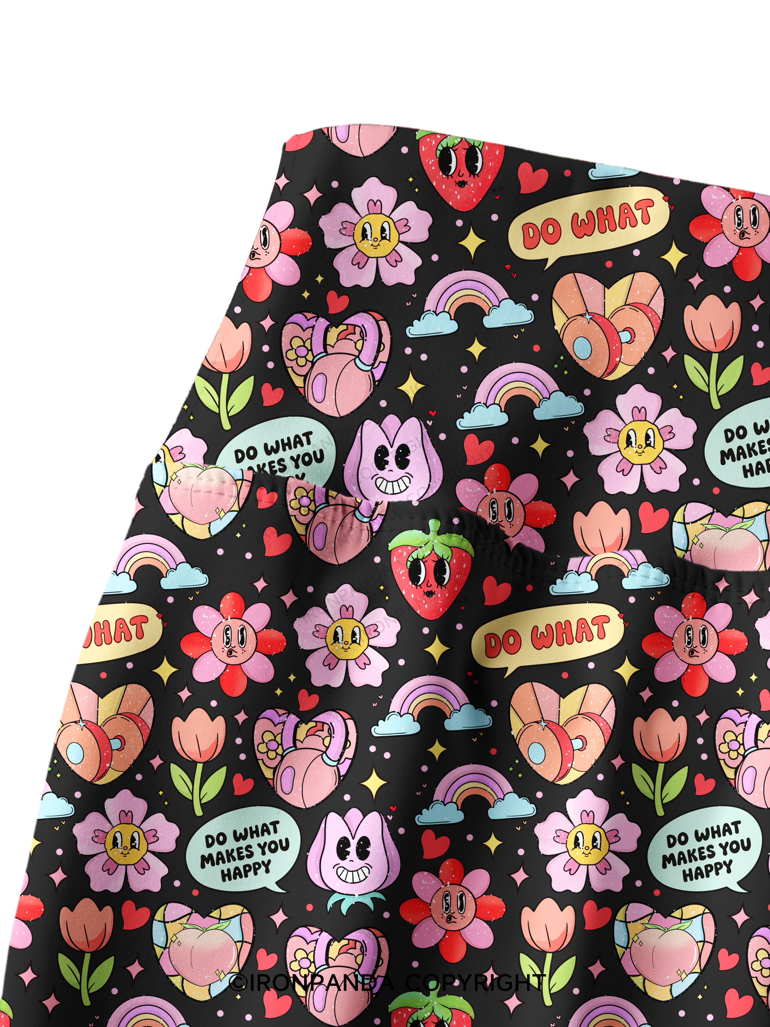 do what makes you happy Printed Yoga Pants