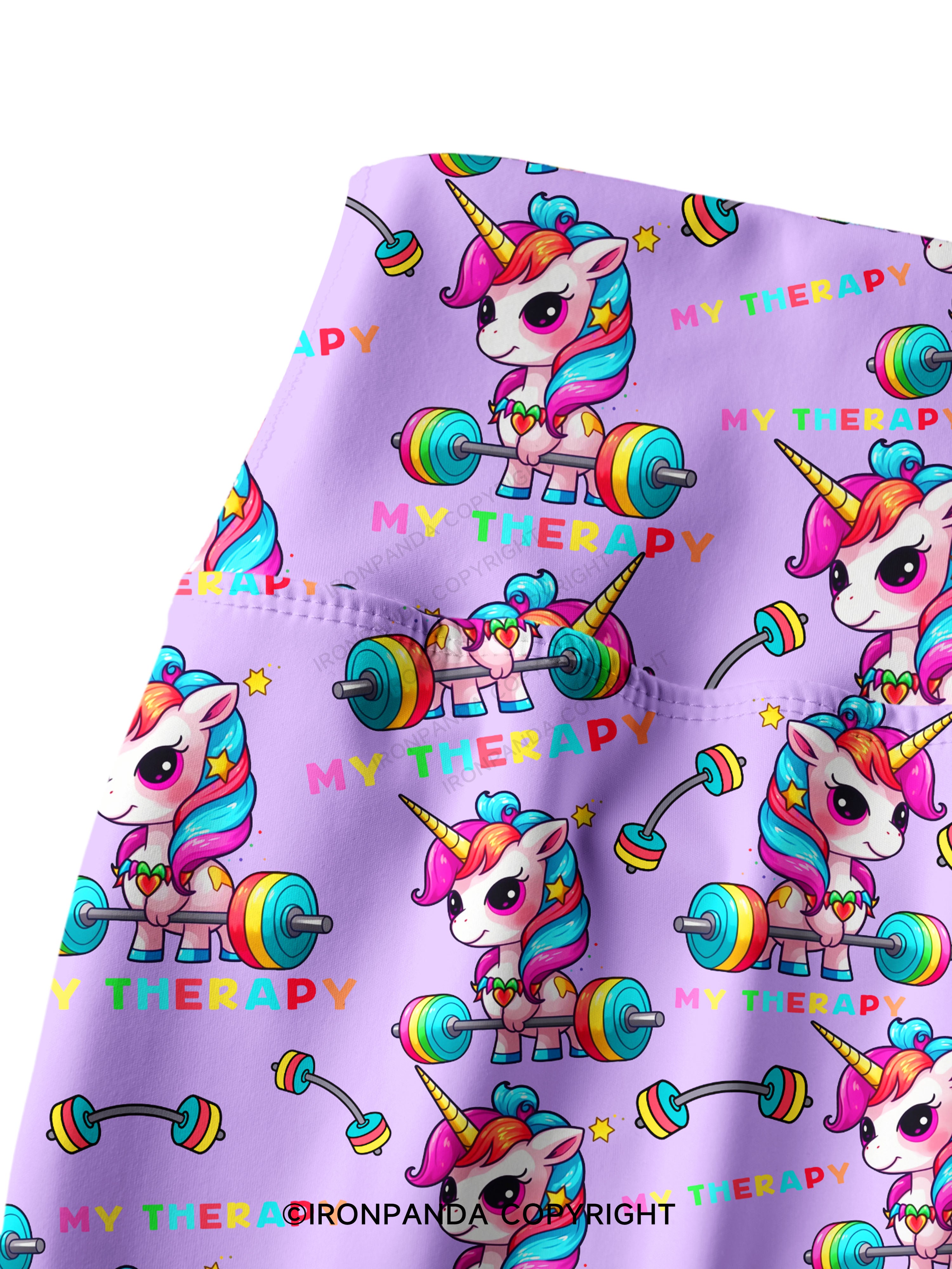UNICORN MY THERAPY Printed Yoga Pants