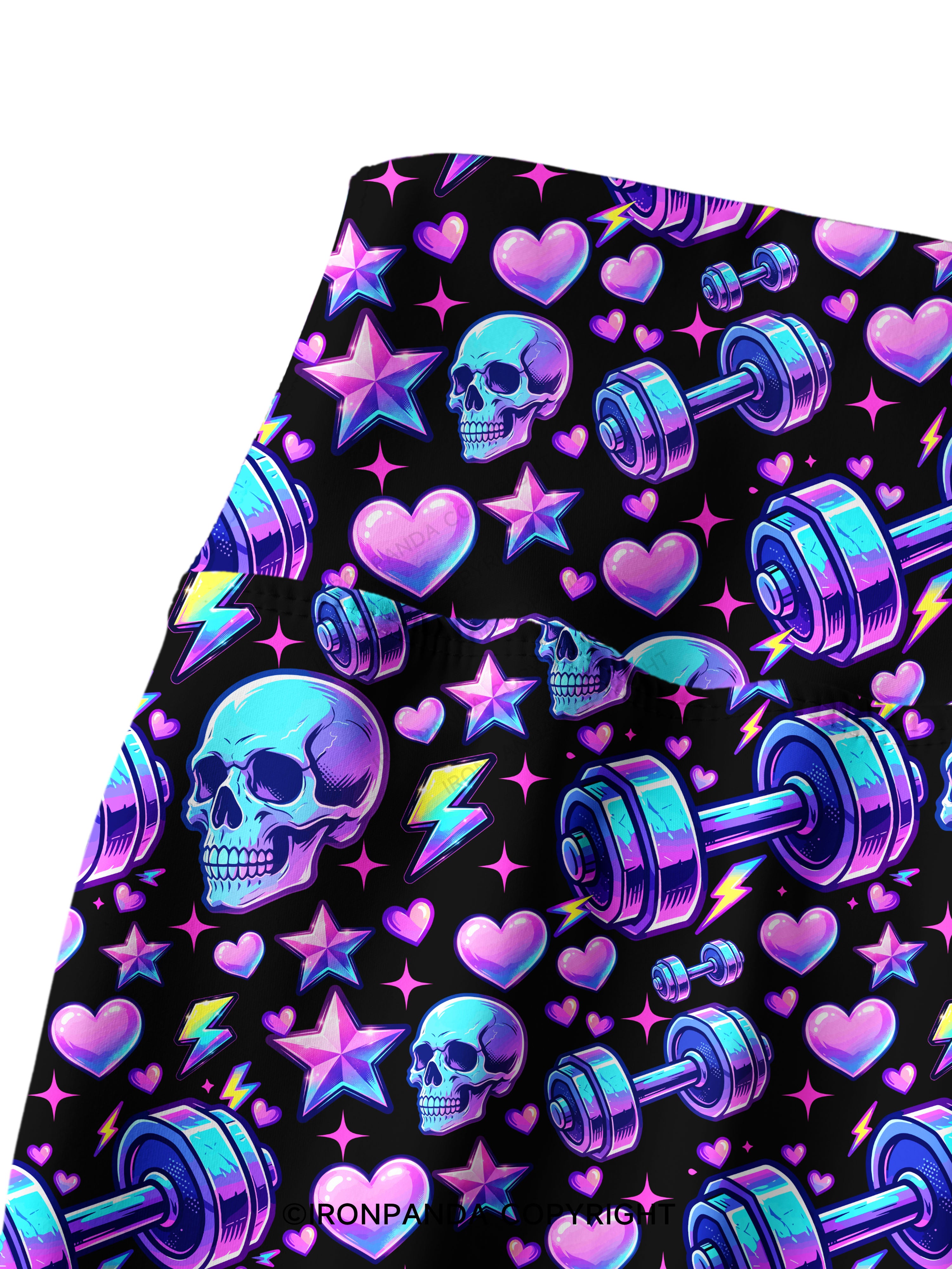 Weightlifting Skull Printed Yoga Pants
