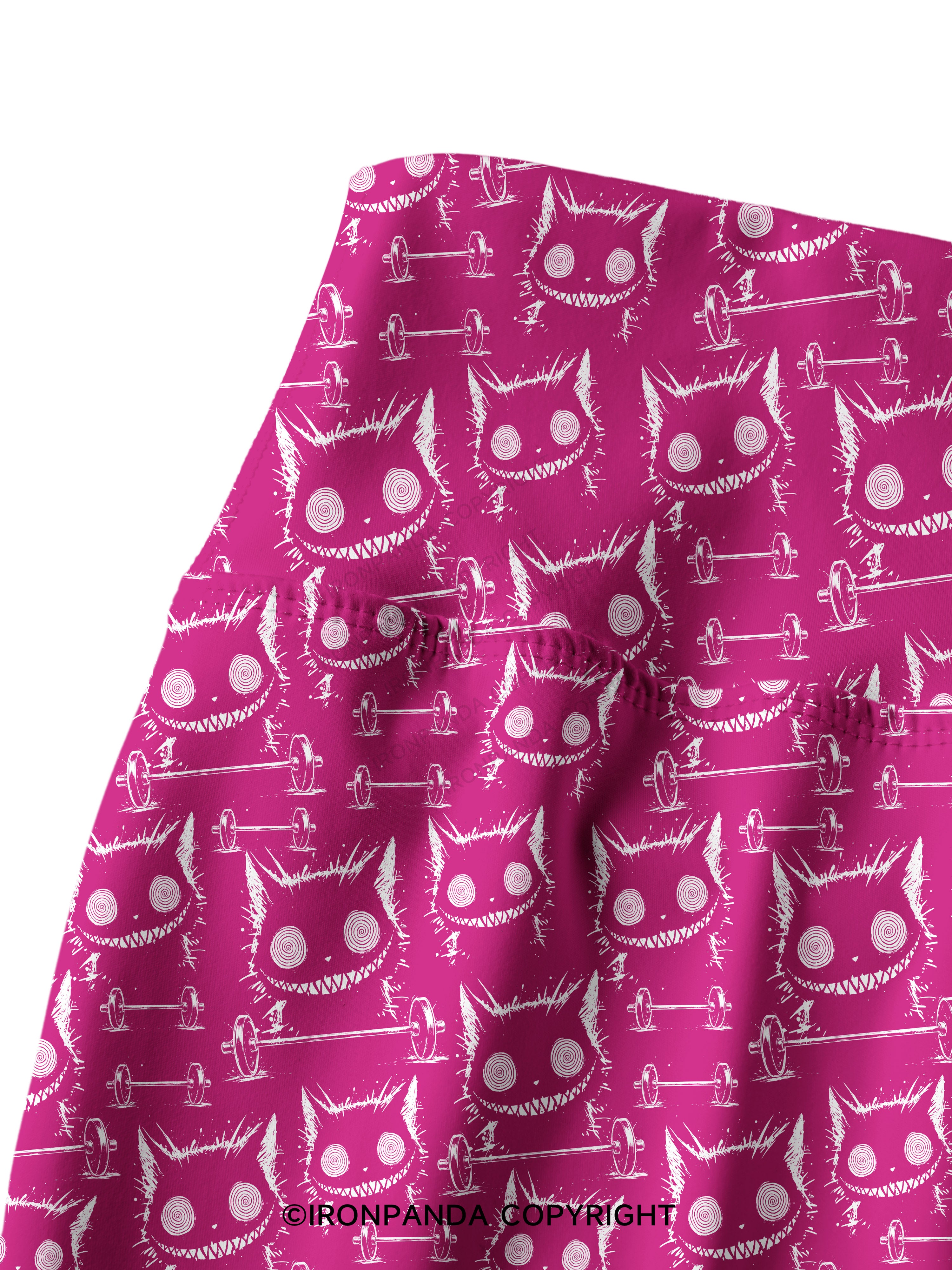 Creepy Cute Cat Printed Yoga Pants