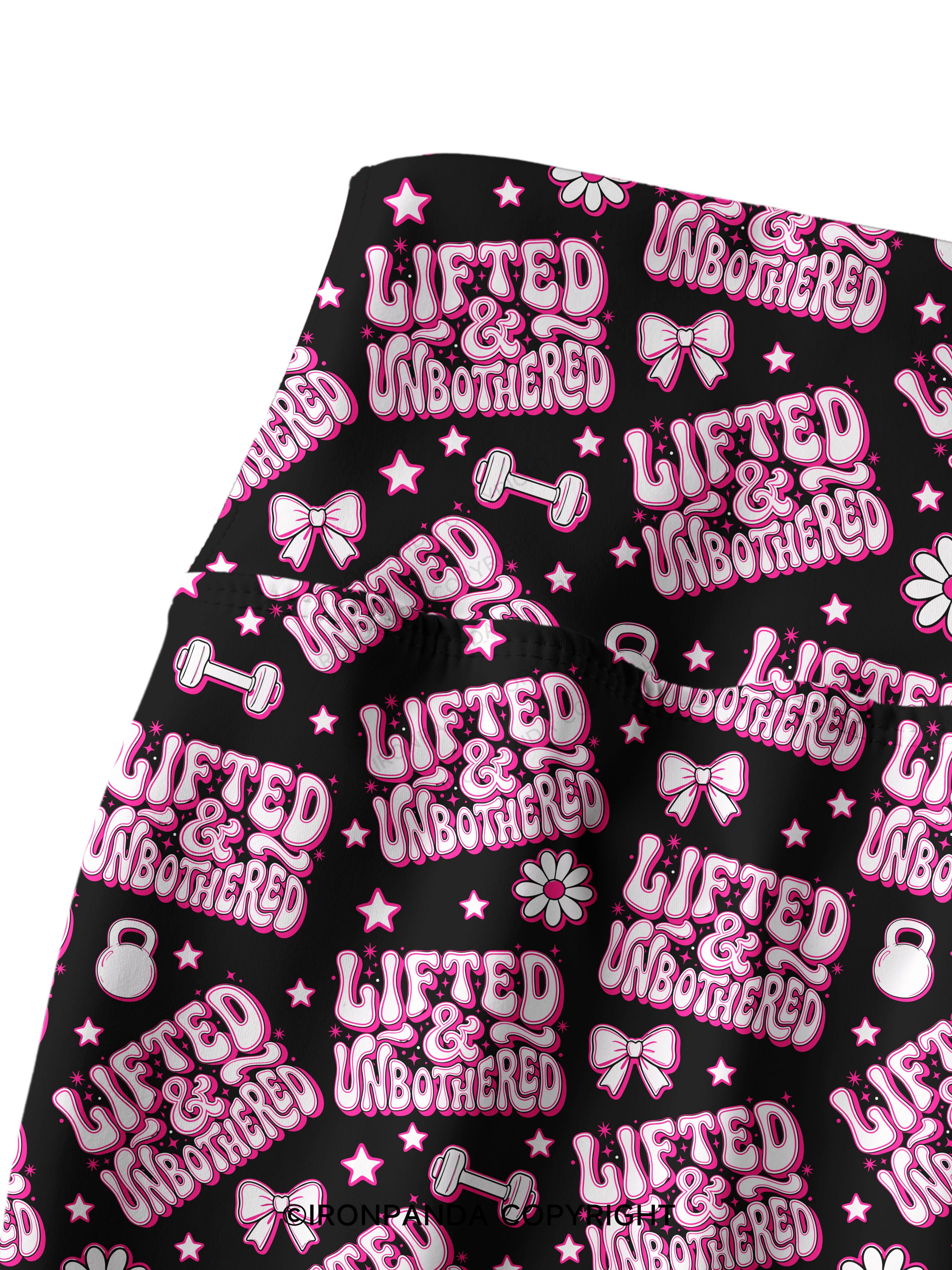 Lifted And Unbothered Printed Yoga Pants