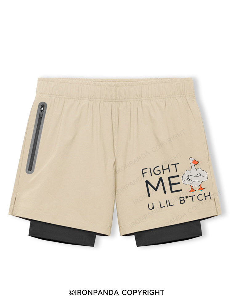 fight me u lil btch Breathable Training Shorts