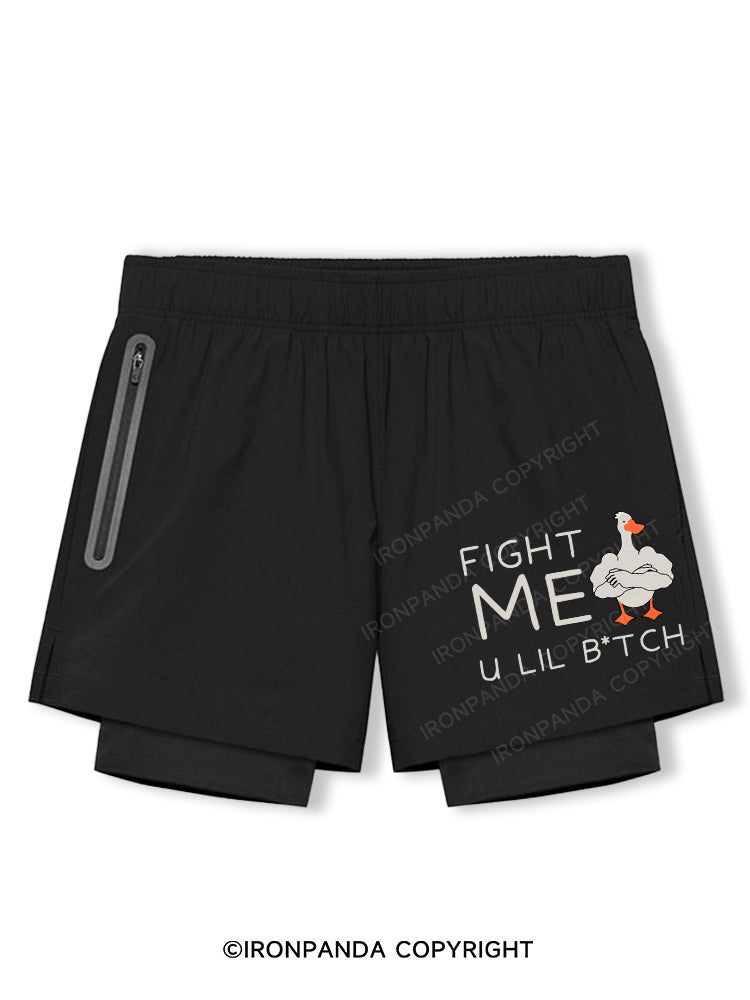 fight me u lil btch Breathable Training Shorts