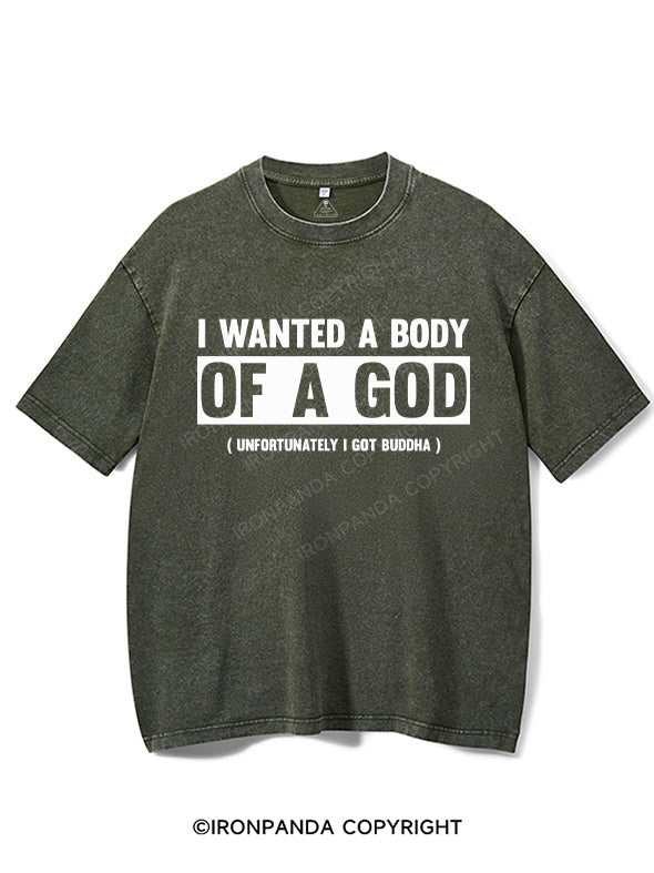 Workout Buddha Joke Washed Gym Shirt