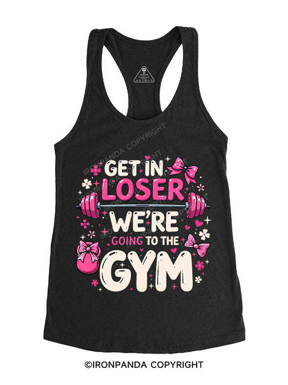 get in loser Gym Racerback Tank