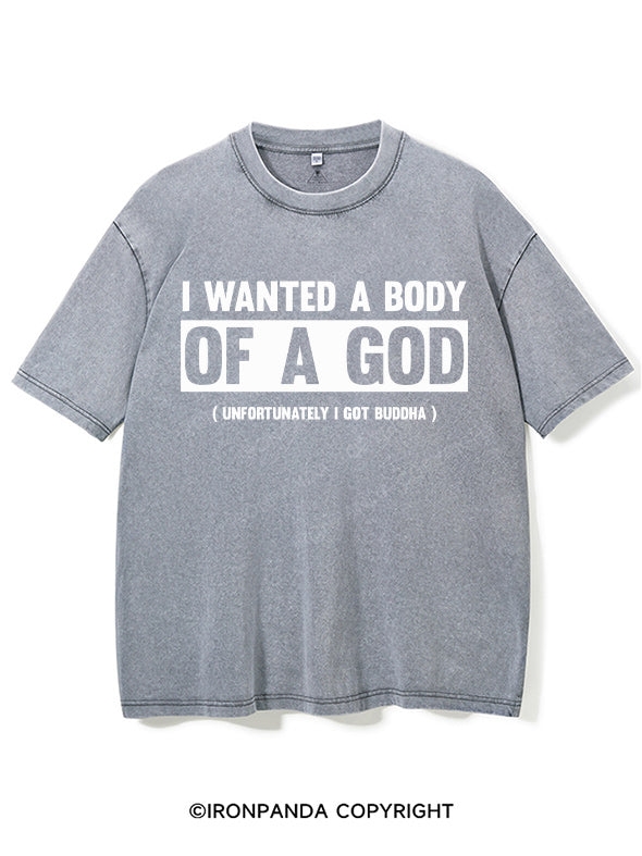 Workout Buddha Joke Washed Gym Shirt