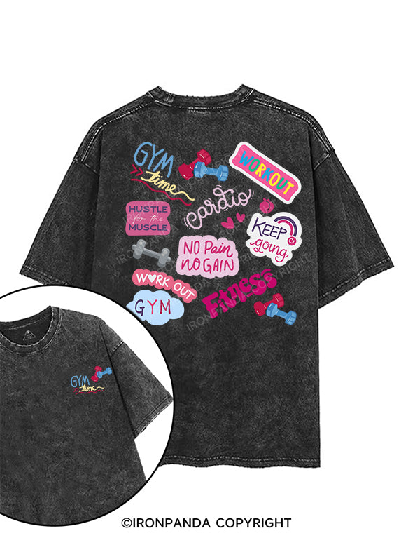 gym time printed Gym Shirt