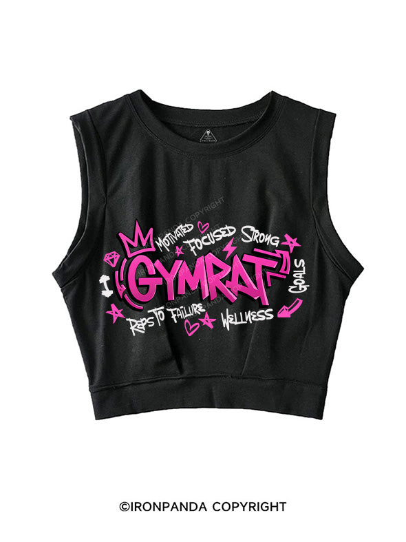 GYM RAT SLEEVELESS CROP TOPS