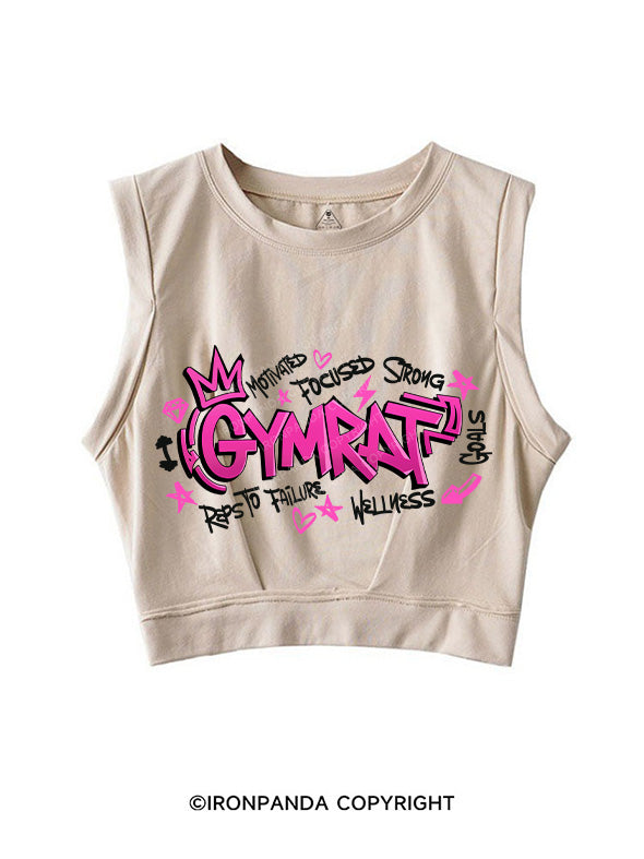 GYM RAT SLEEVELESS CROP TOPS
