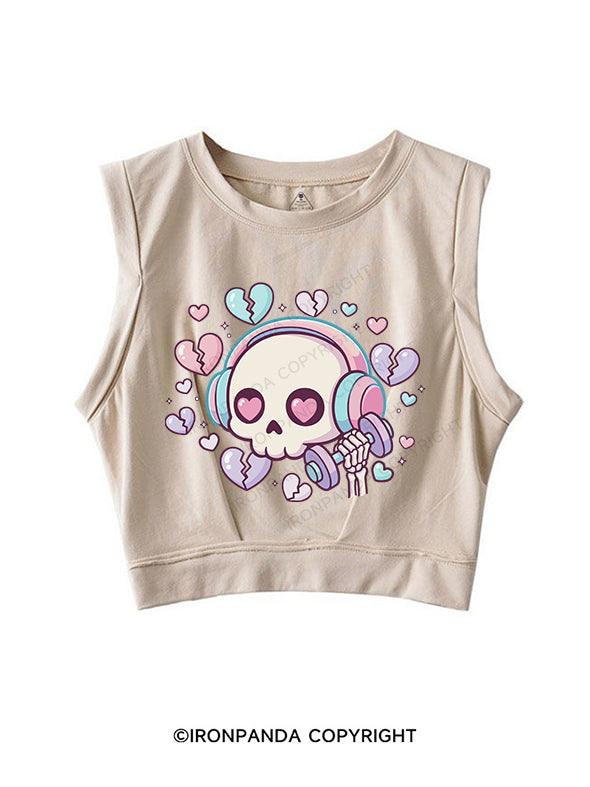 gym lover SLEEVELESS CROP TOPS