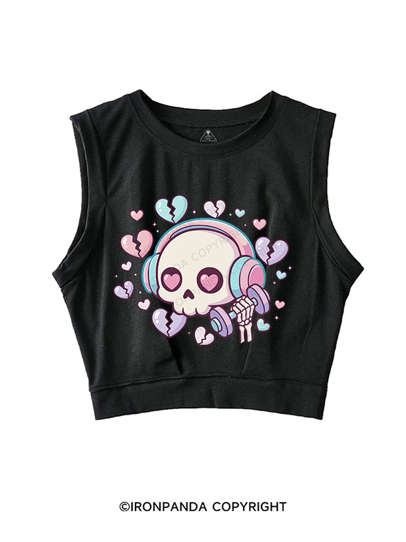 gym lover SLEEVELESS CROP TOPS
