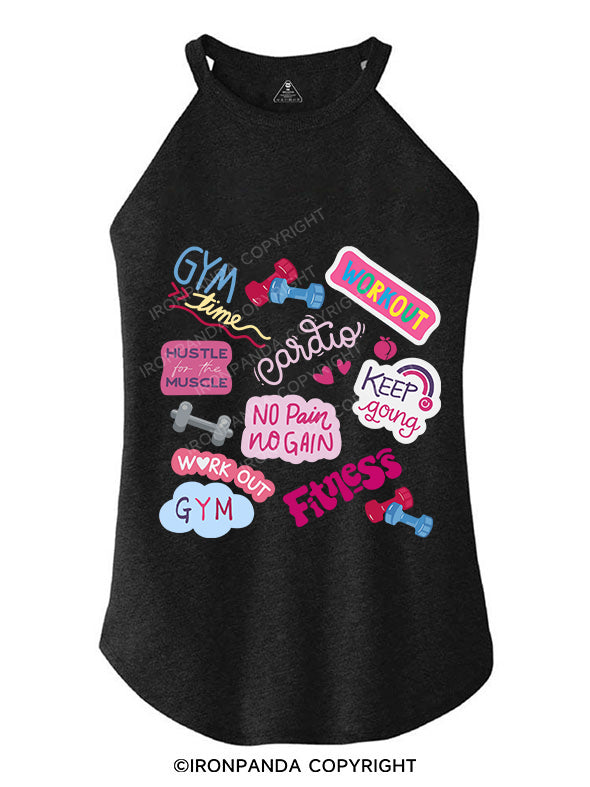 gym time ROCKER COTTON TANK