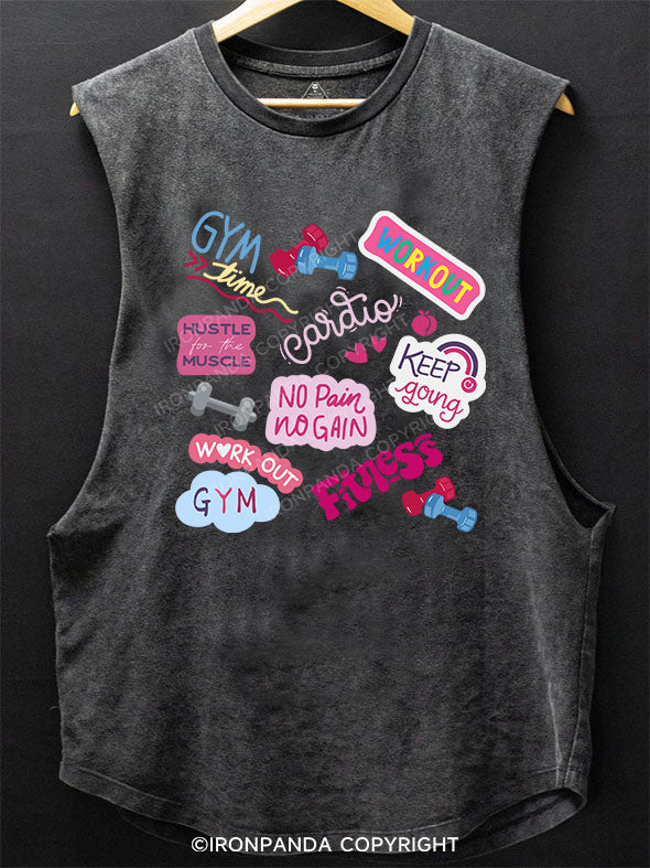 gym time SCOOP BOTTOM COTTON TANK