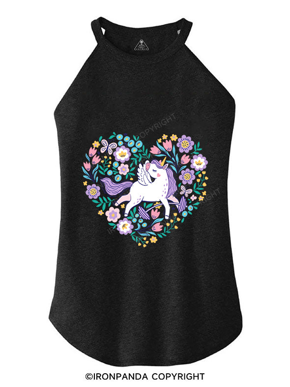 gym unicorn TRI ROCKER COTTON TANK