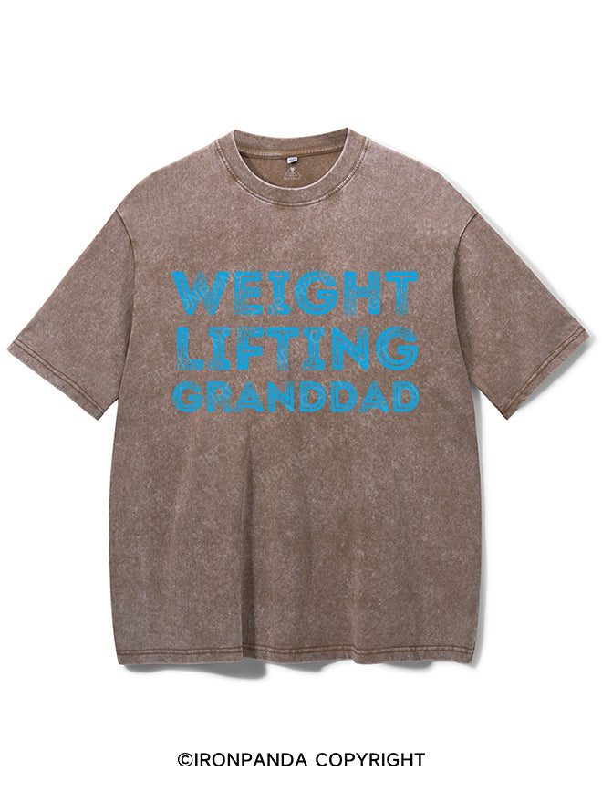 WEIGHT LIFTING GRANDDAD Washed Gym Shirt