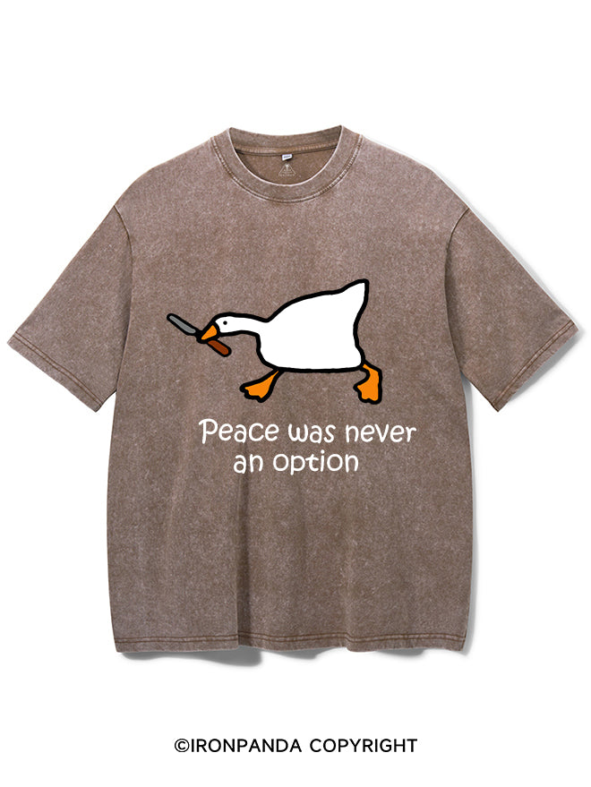 peace was never an option Washed Gym Shirt