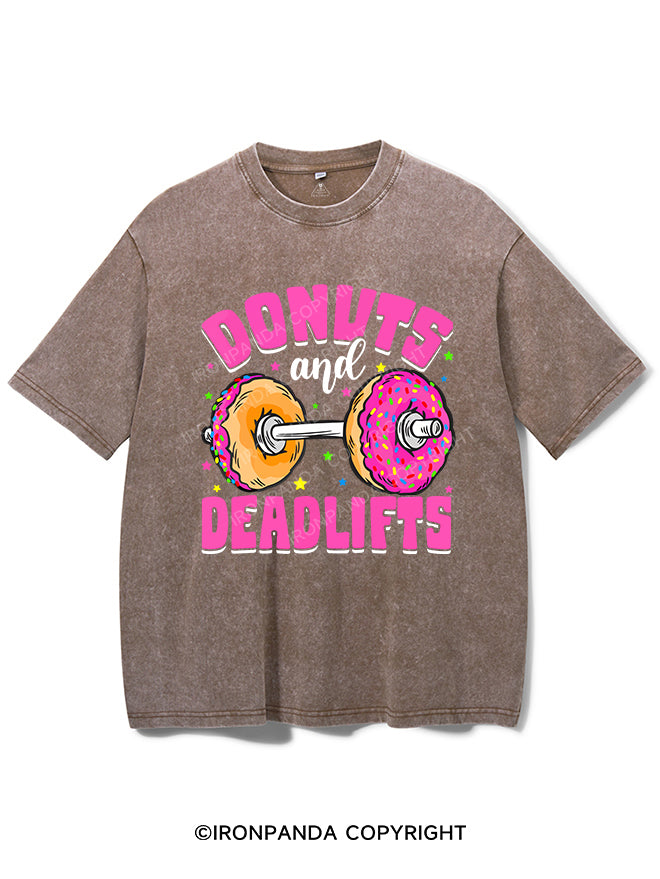 DONUTS AND DEADLIFTS VINTAGE GYM SHIRT