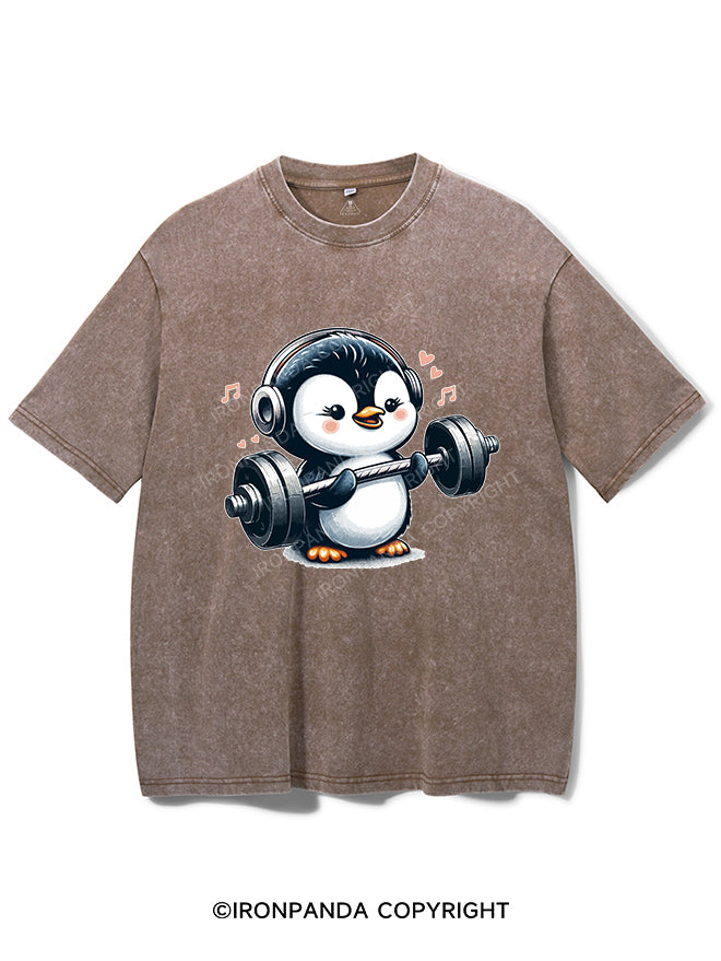 penguin weightlifting Vintage Gym Shirt