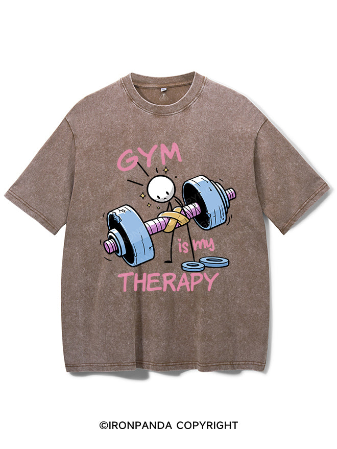 GYM IS MY THERAPY VINTAGE GYM SHIRT