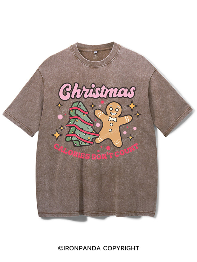 CHRISTMAS CALORIES DON'T COUNT VINTAGE GYM SHIRT