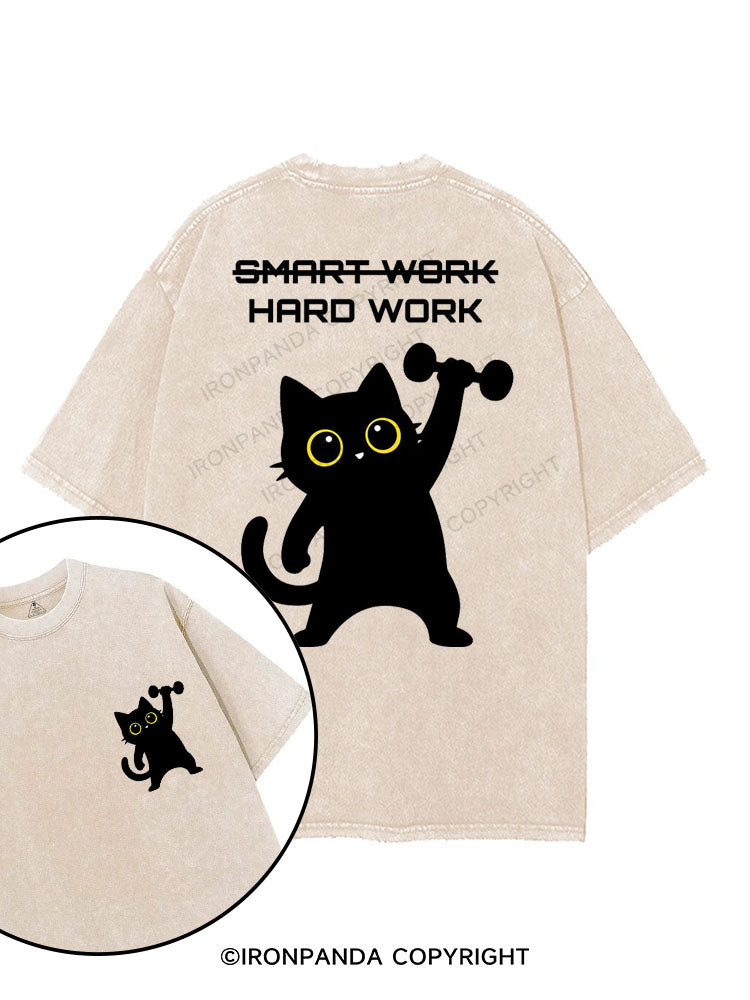 HARD WORK printed Gym Shirt