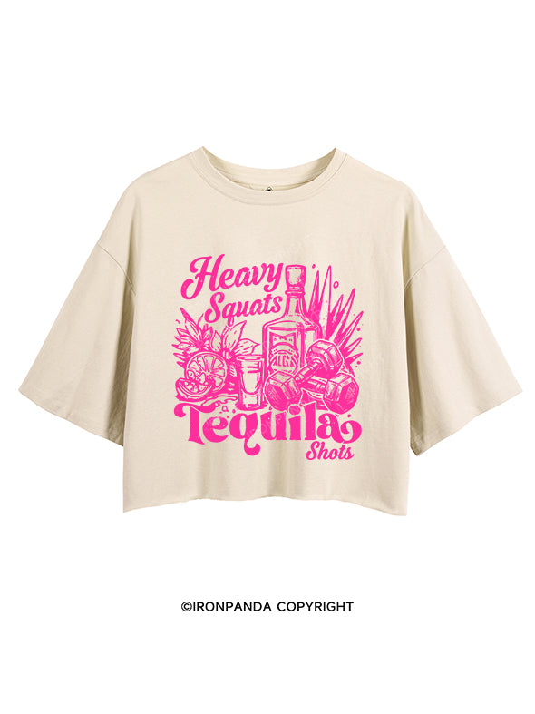 heavy squats & tequila shots CROP TOPS