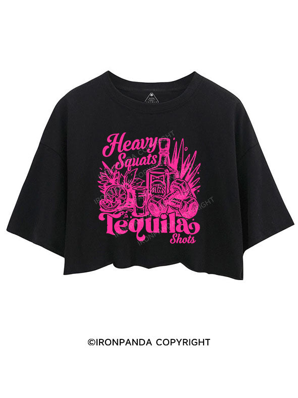 heavy squats & tequila shots CROP TOPS