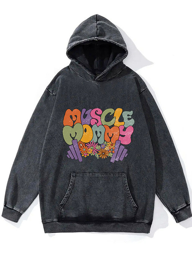 Muscle Mom  Washed Gym Hoodie