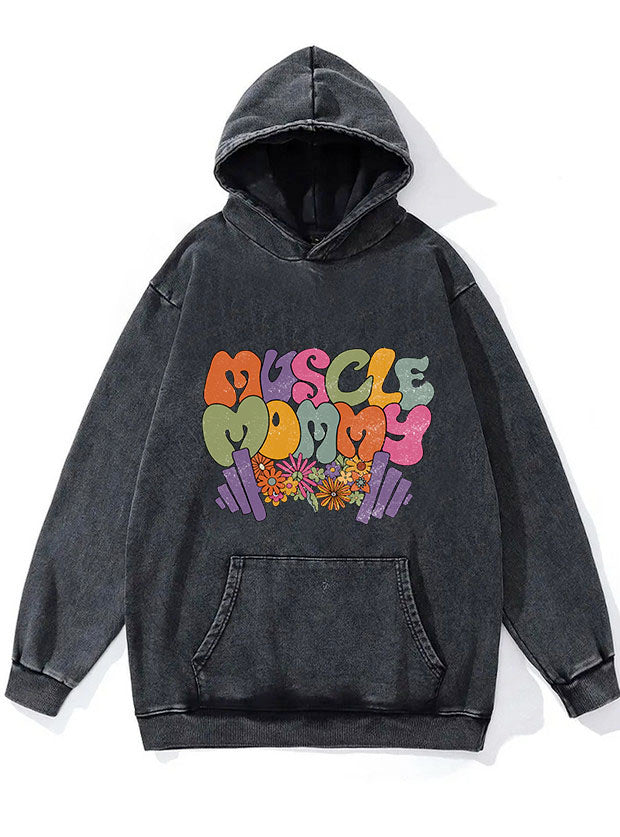 Muscle Mommy Washed Gym Hoodie